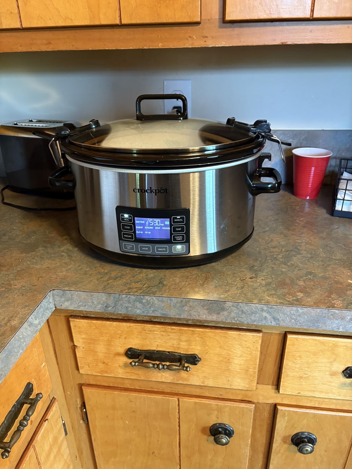 Crock-Pot 7-Quart Slow Cooker, Portable Programmable with Timer, Locking Lid, Stainless Steel; an Essential Kitchen Appliance, Perfect for Families and Gatherings customer photo 1