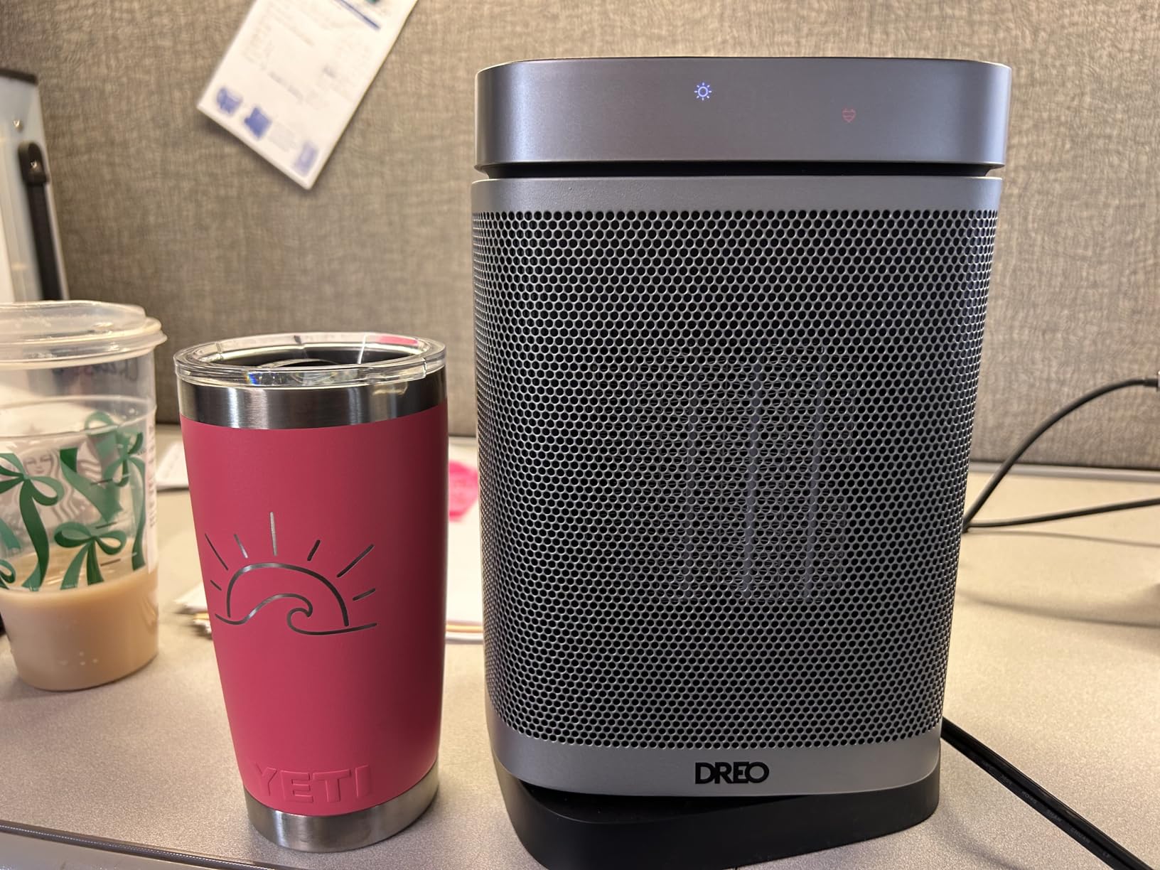 DREO Space Heater, 1500W Portable Electric Heaters for Indoor Use, PTC Ceramic Heater for Office with Remote, Thermostat, 70°Oscillation, 12H Timer, 5 Modes, Safe Quiet Room Heater for Bedroom customer photo 2