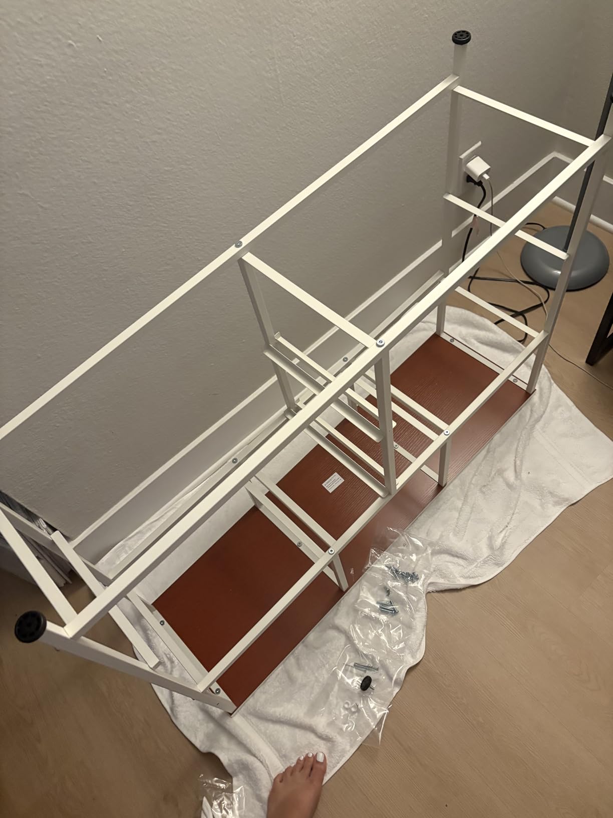 WLIVE 7 Drawer Dresser TV Stand, Entertainment Center, Media Console Table with Metal Frame and Wood Top for TV up to 45 inch, Chest of Drawers for Bedroom, Living Room, Black and Rustic Brown - Customer Photo 1