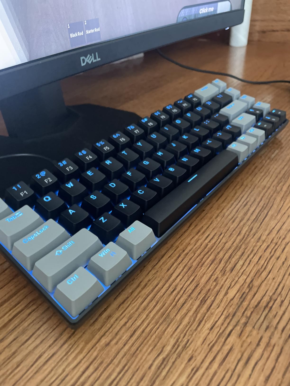 MageGee Portable 60% Mechanical Gaming Keyboard, MK-Box LED Backlit Compact 68 Keys Mini Wired Office Keyboard with Red Switch for Windows Laptop PC Mac - Black/Grey - Customer Photo 1