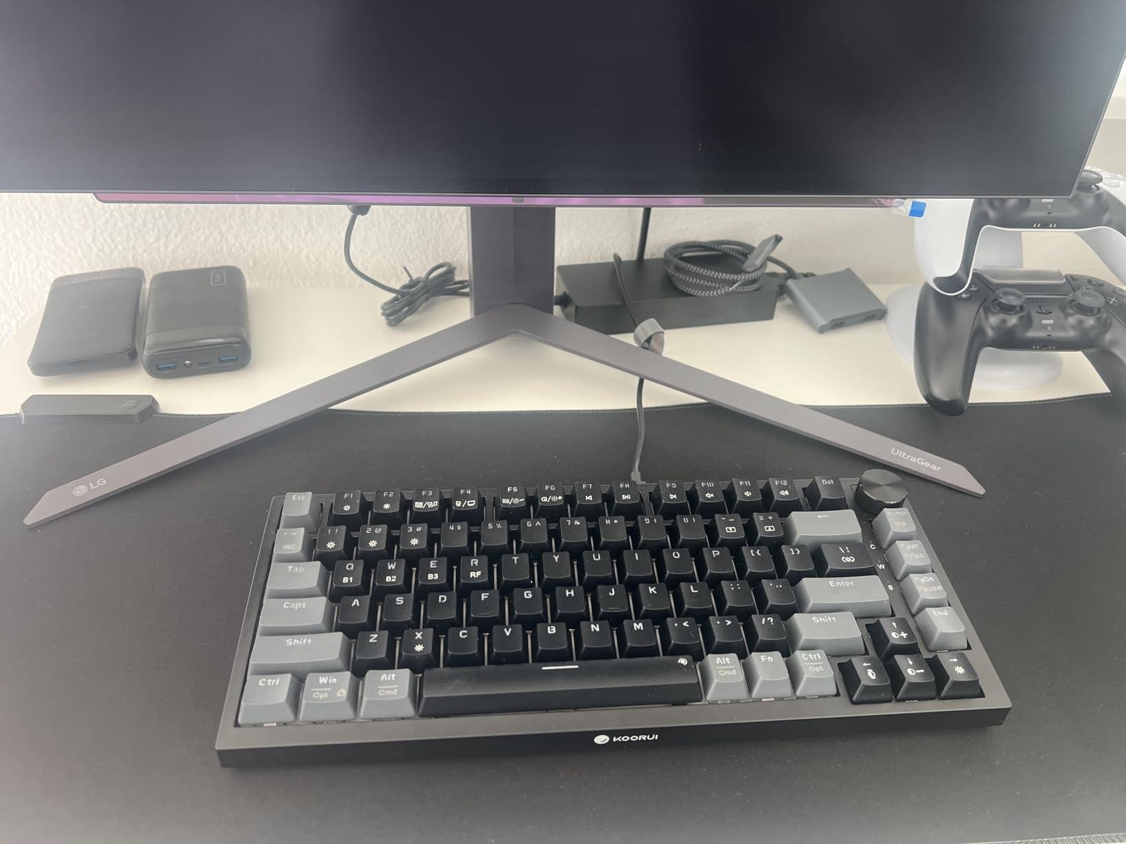 MageGee Portable 60% Mechanical Gaming Keyboard, MK-Box LED Backlit Compact 68 Keys Mini Wired Office Keyboard with Red Switch for Windows Laptop PC Mac - Black/Grey - Customer Photo 1