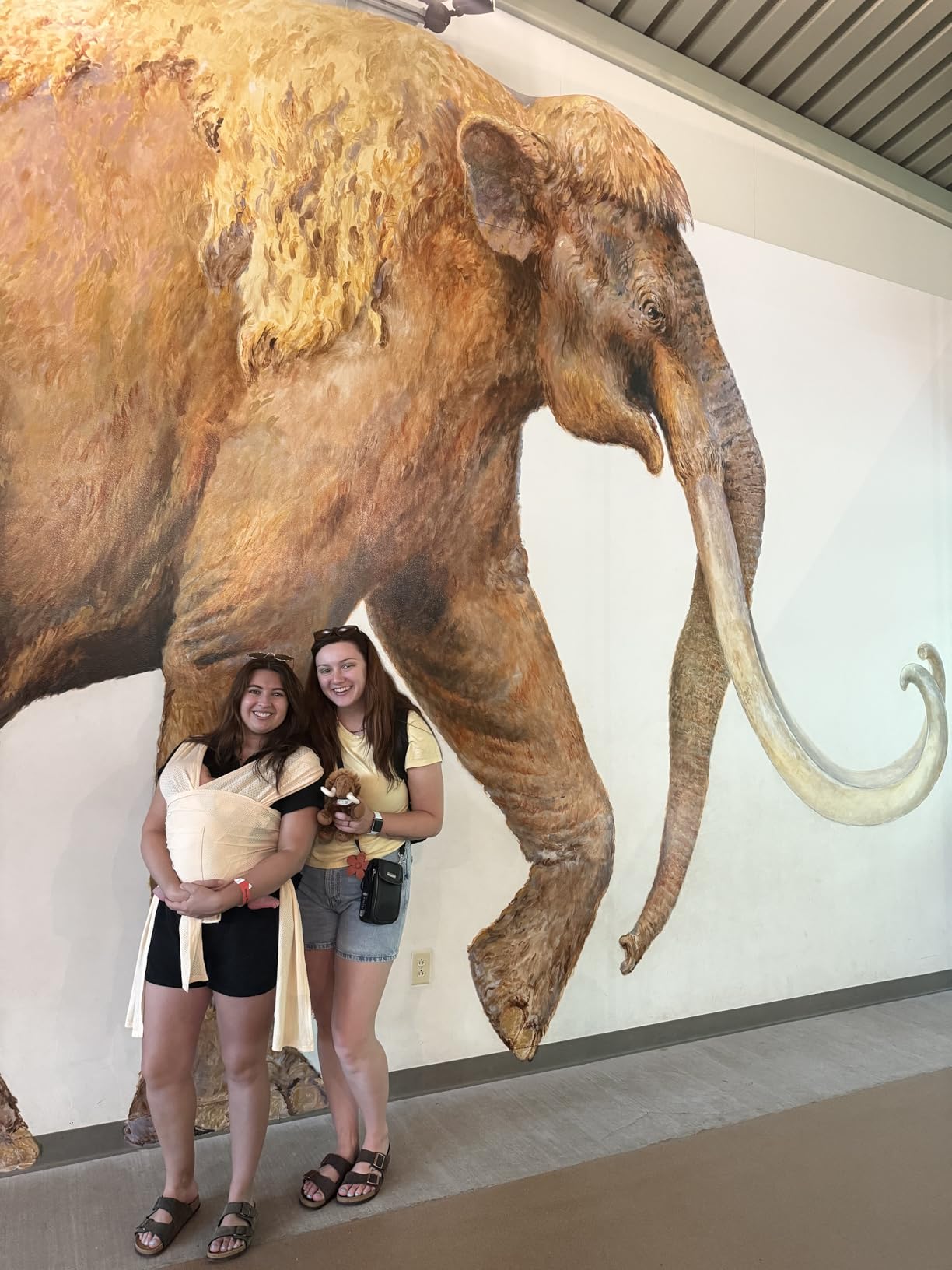 Momcozy Baby Wrap Carrier, Easy to Wear Infant Carrier Slings, Lightweight Hands Free Baby Sling, Adjustable Baby Carriers for Newborn to Toddler 8-35 lbs, Black - Customer Photo 1