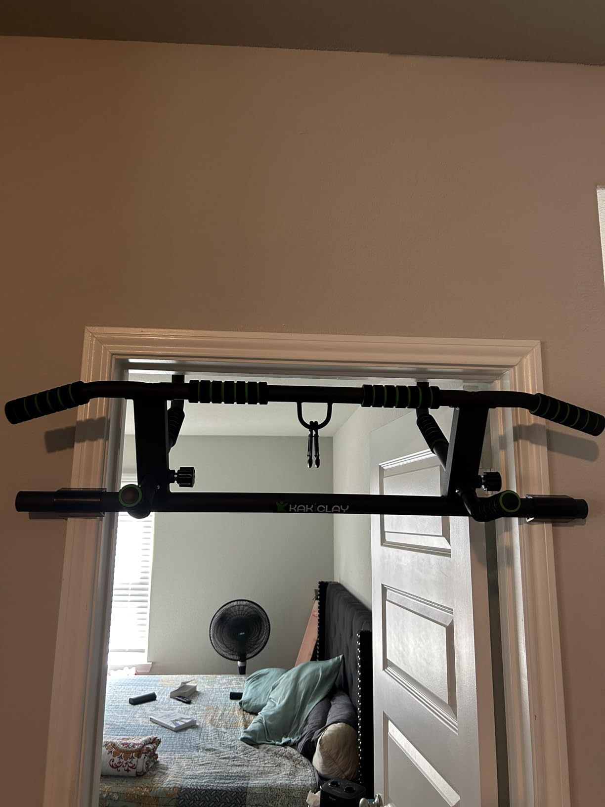 2025 Upgrade Multi-Grip Pull Up Bar with Smart Larger Hooks Technology - USA Original Patent, Designed, Shipped, Warranty - Customer Photo 2