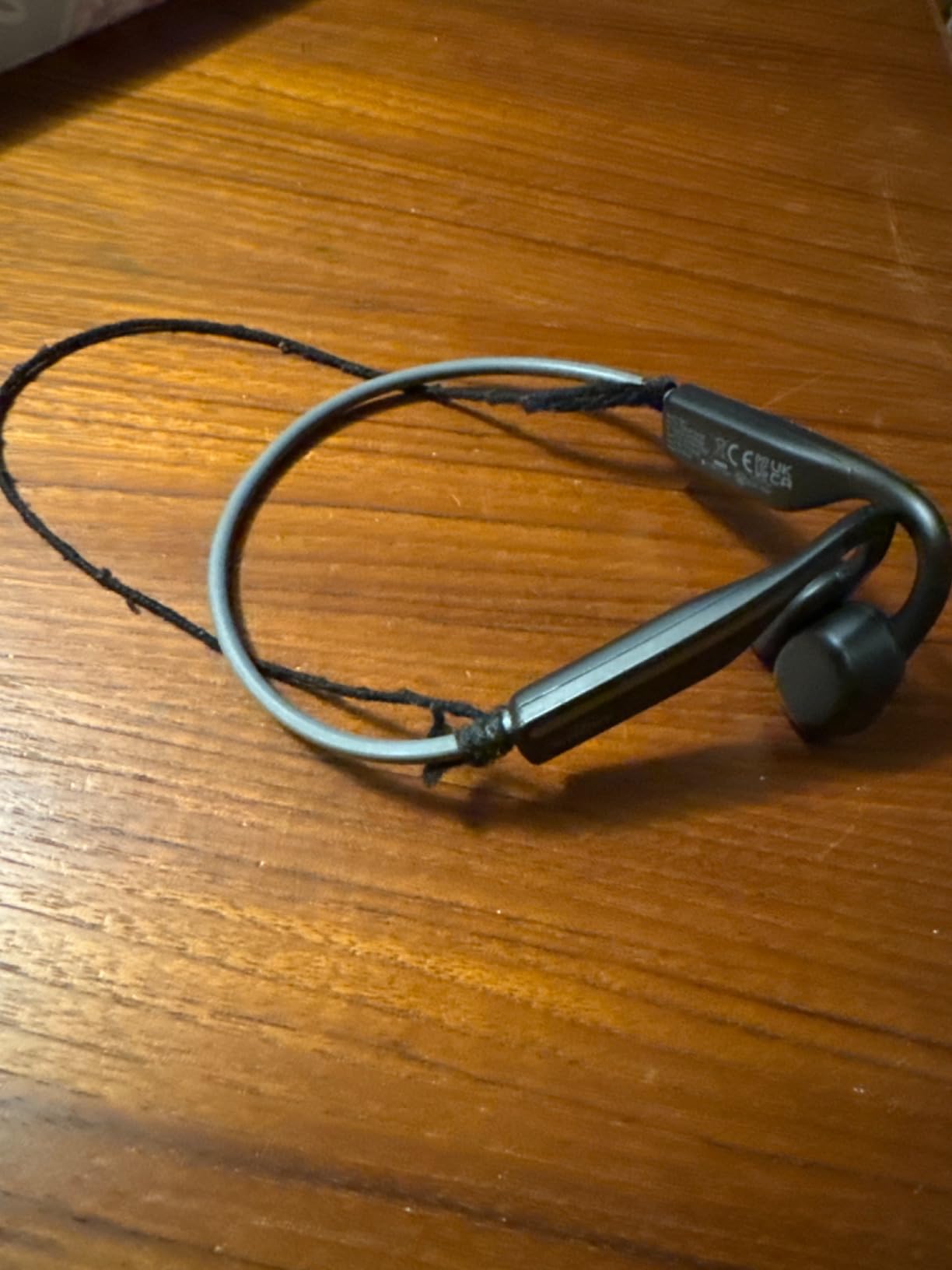 SHOKZ OpenMove - Open-Ear Bluetooth Sport Headphones, Bone Conduction Wireless Earphones, Sweatproof for Running and Workouts, with Sticker Pack, Grey - Customer Photo 1