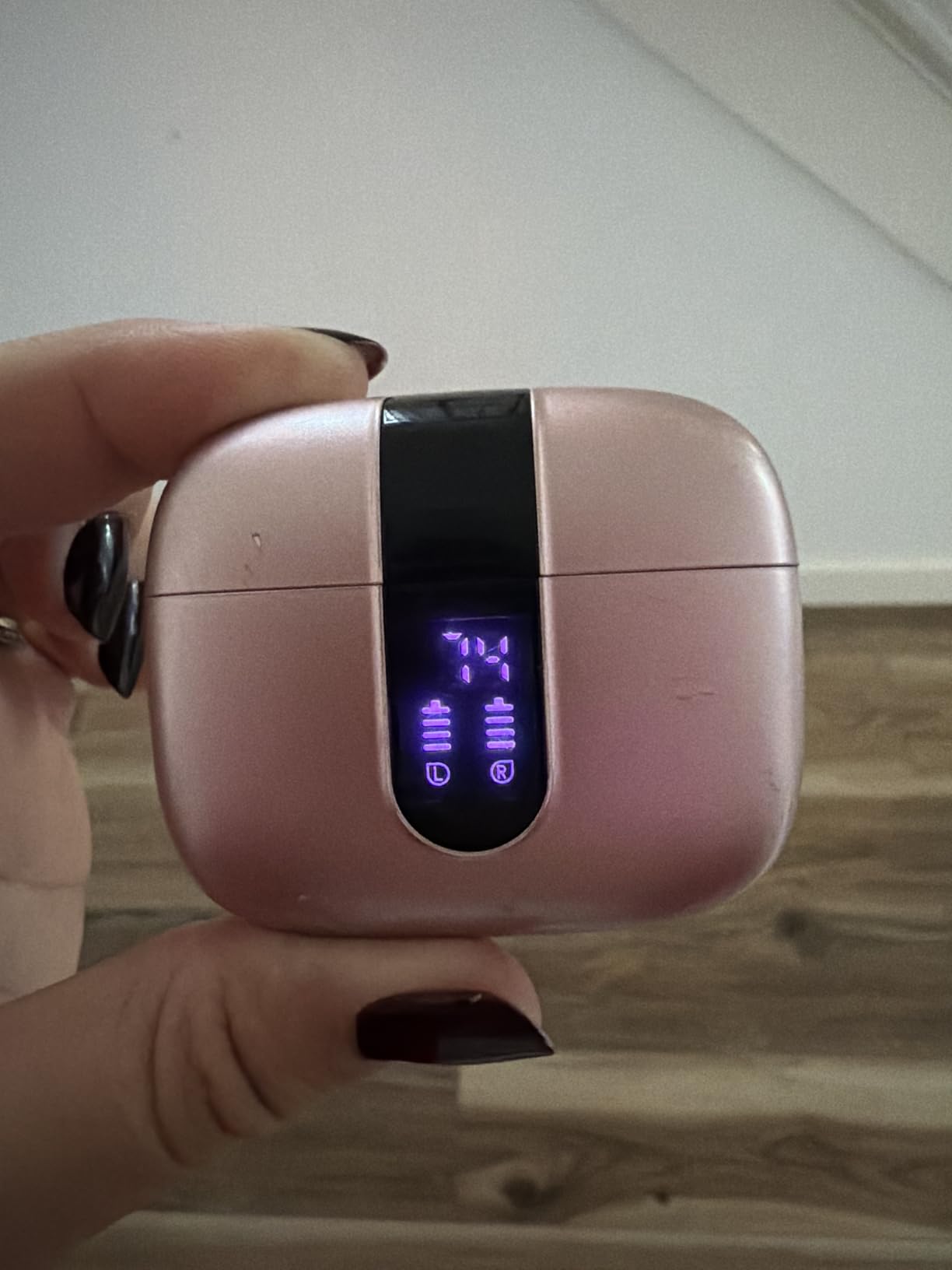 TAGRY Bluetooth Headphones True Wireless Earbuds 60H Playback LED Power Display Earphones with Wireless Charging Case IPX5 Waterproof in-Ear Ear buds with Mic for TV Smart Phone Laptop Computer Sports - Customer Photo 2