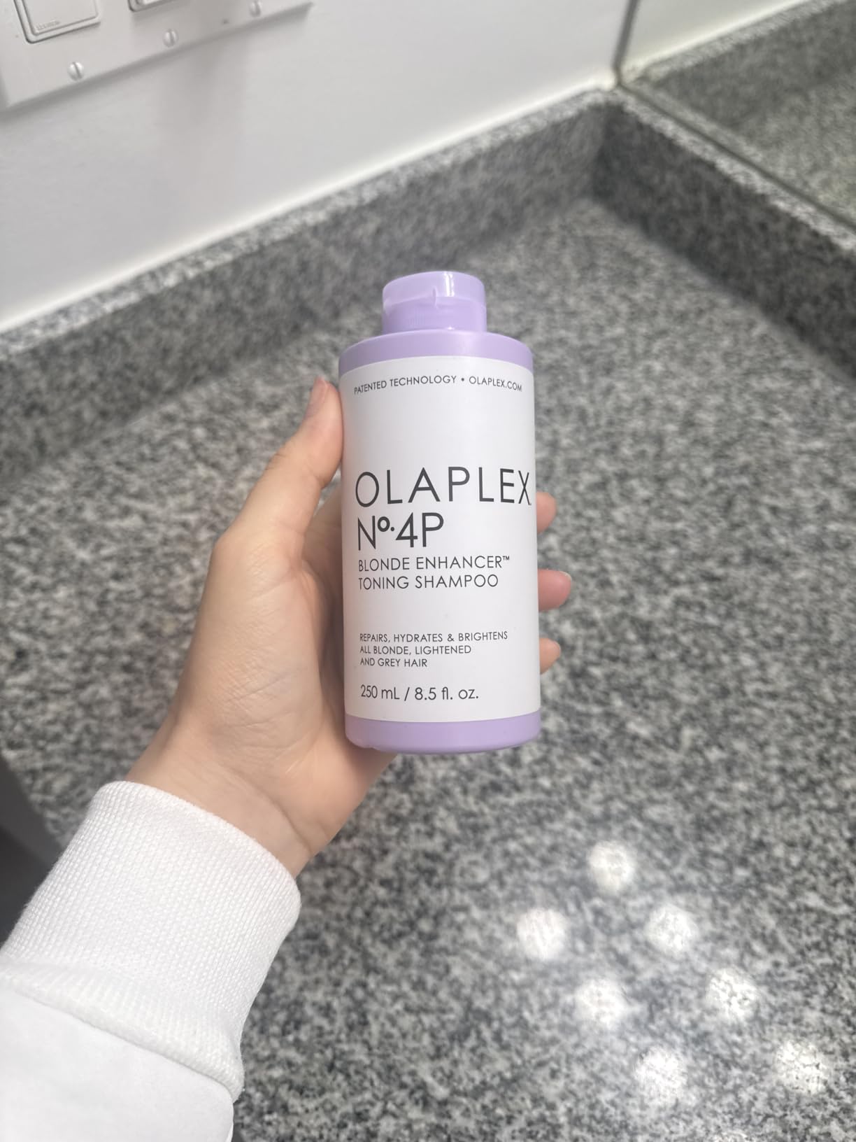 Olaplex No. 4P Blonde Enhancer Purple Toning Shampoo, Repairs, Hydrates, & Brightens All Blonde, Lightened, & Grey Hair - Customer Photo 1