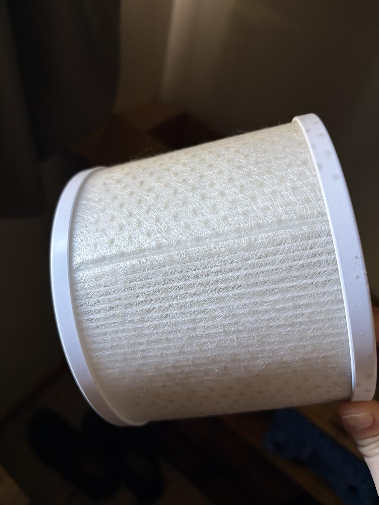 LEVOIT Air Purifiers for Bedroom Home Dorm, 3-in-1 Filter Cleaner with Fragrance Sponge for Better Sleep, Filters Smoke, Allergies, Pet Dander, Odor, Dust, Office, Desktop, Core Mini-P, White - Customer Photo 1