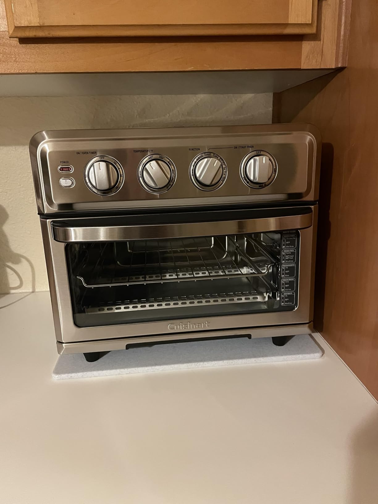 Cuisinart Air Fryer Toaster Oven with Grill, 1800W 8-1 Air Fryer Oven with Bake, Convection Bake, Grill, Broil and Warm Options, Large Capacity, 60-Minute Timer, TOA-70NAS, Stainless Steel - Customer Photo 1