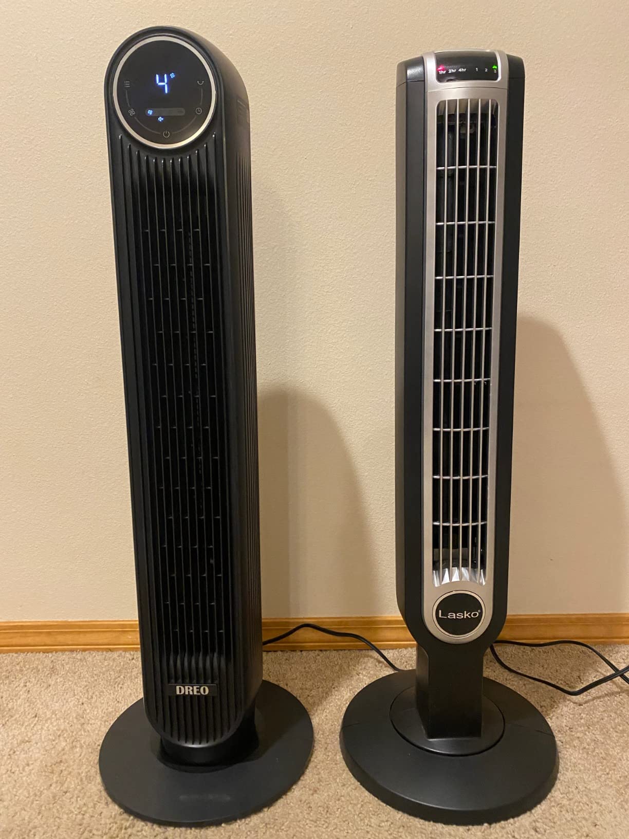 Dreo Tower Fan for Bedroom, 25ft/s Velocity Quiet Floor Fan, 90° Oscillating Fans for Indoors with 4 Speeds, 4 Modes, 8H Timer, Standing Fans, Bladeless Fan, Black, Nomad One (DR-HTF007) - Customer Photo 2