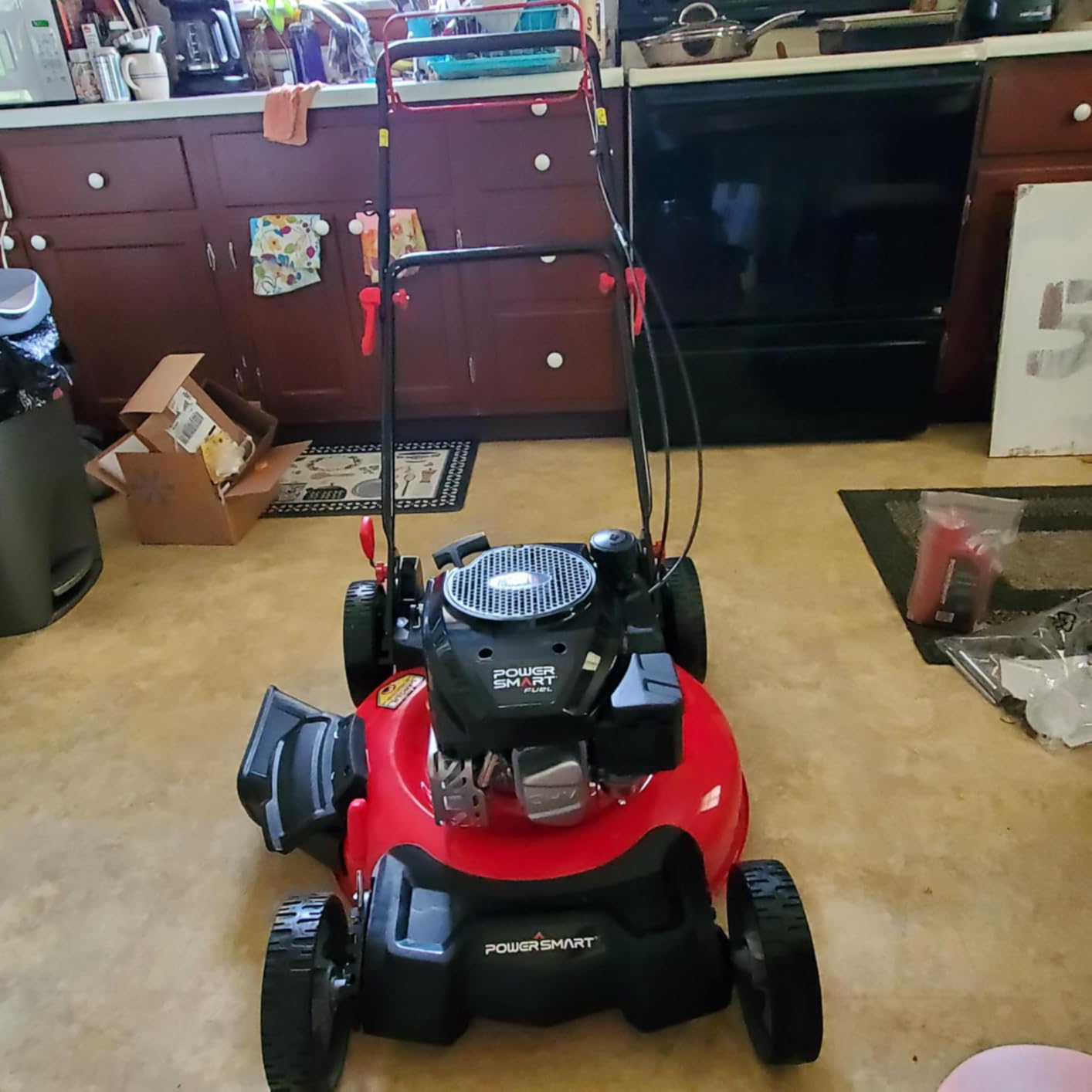 PowerSmart Self Propelled Gas Lawn Mower 22-Inch with 170cc OHV Engine, RWD Single-Speed 3.5-4.1 km/h 3-in-1 with Bagging DB8622S - Customer Photo 1
