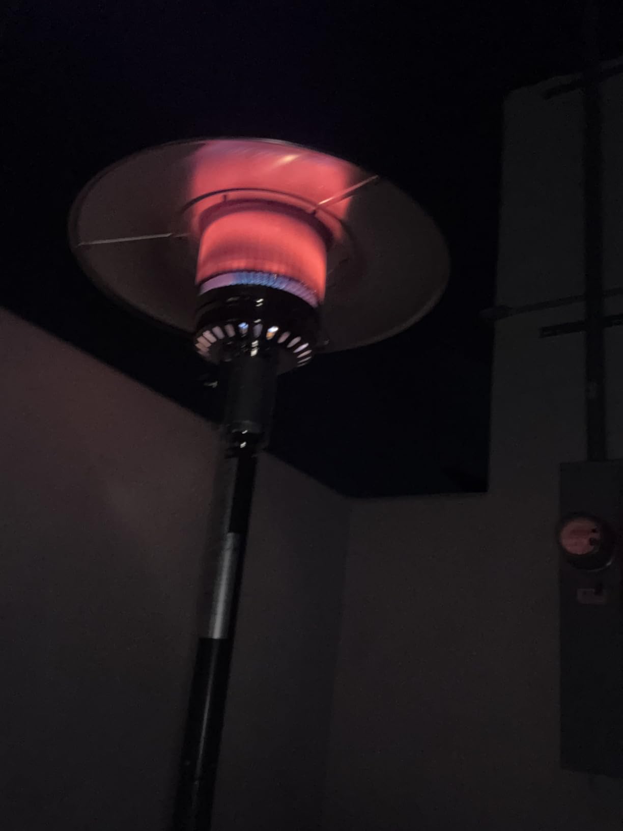 EAST OAK 50,000 BTU Patio Heater with Sand Box, Table Design, Double-Layer Stainless Steel Burner, Wheels, Triple Protection System, Outdoor Heater for Home and Residential, Polar Night - Customer Photo 1