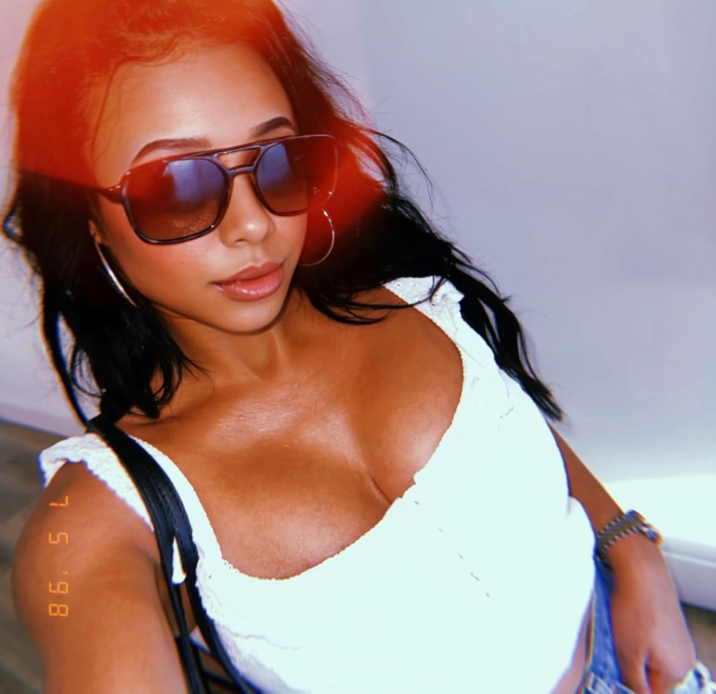 SOJOS Retro Aviator Sunglasses for Women Men,Trendy Rectangle Womens Mens Shades Sun Glasses SJ2202 - Customer Photo 1