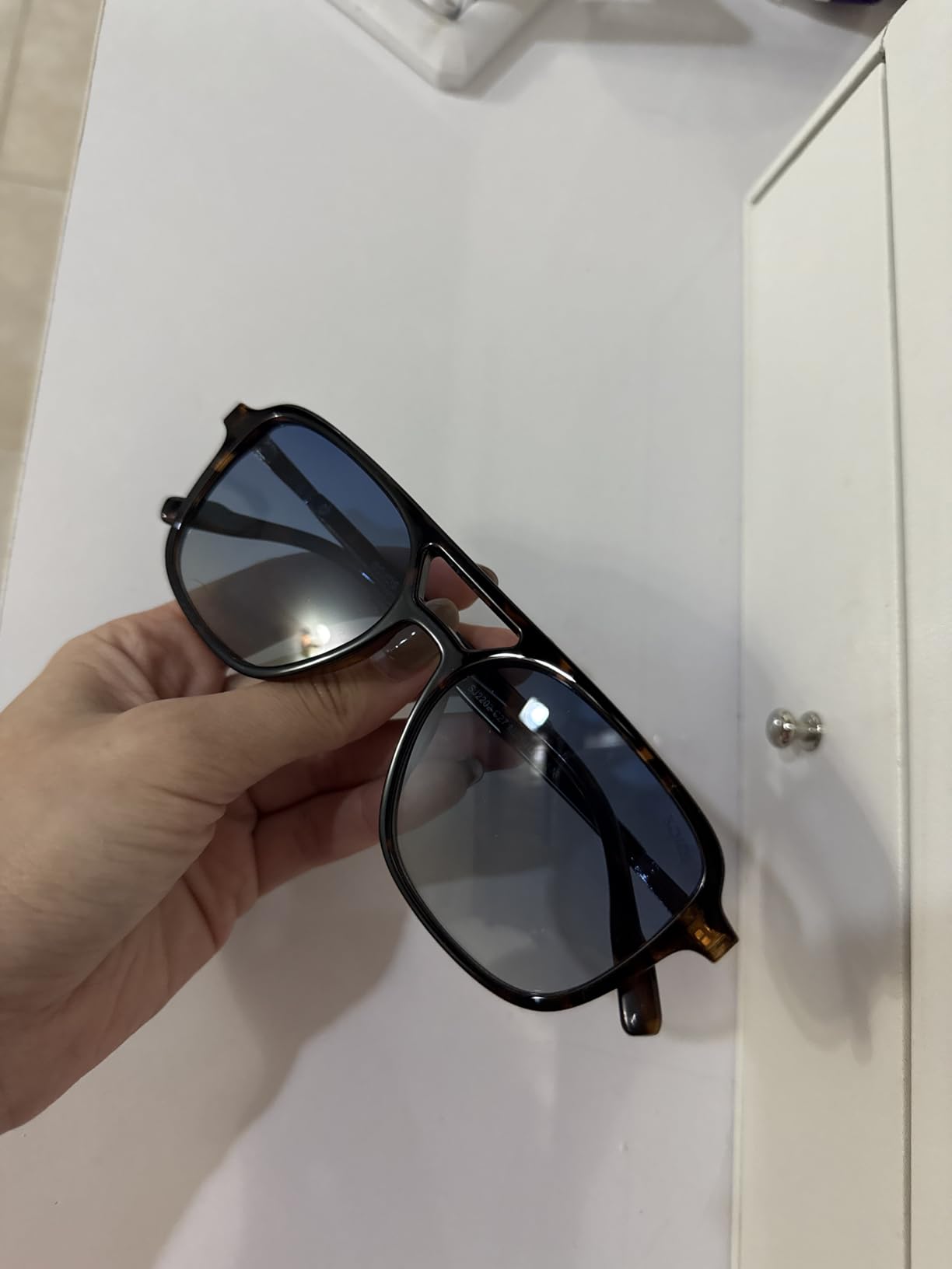 SOJOS Retro Aviator Sunglasses for Women Men,Trendy Rectangle Womens Mens Shades Sun Glasses SJ2202 - Customer Photo 4