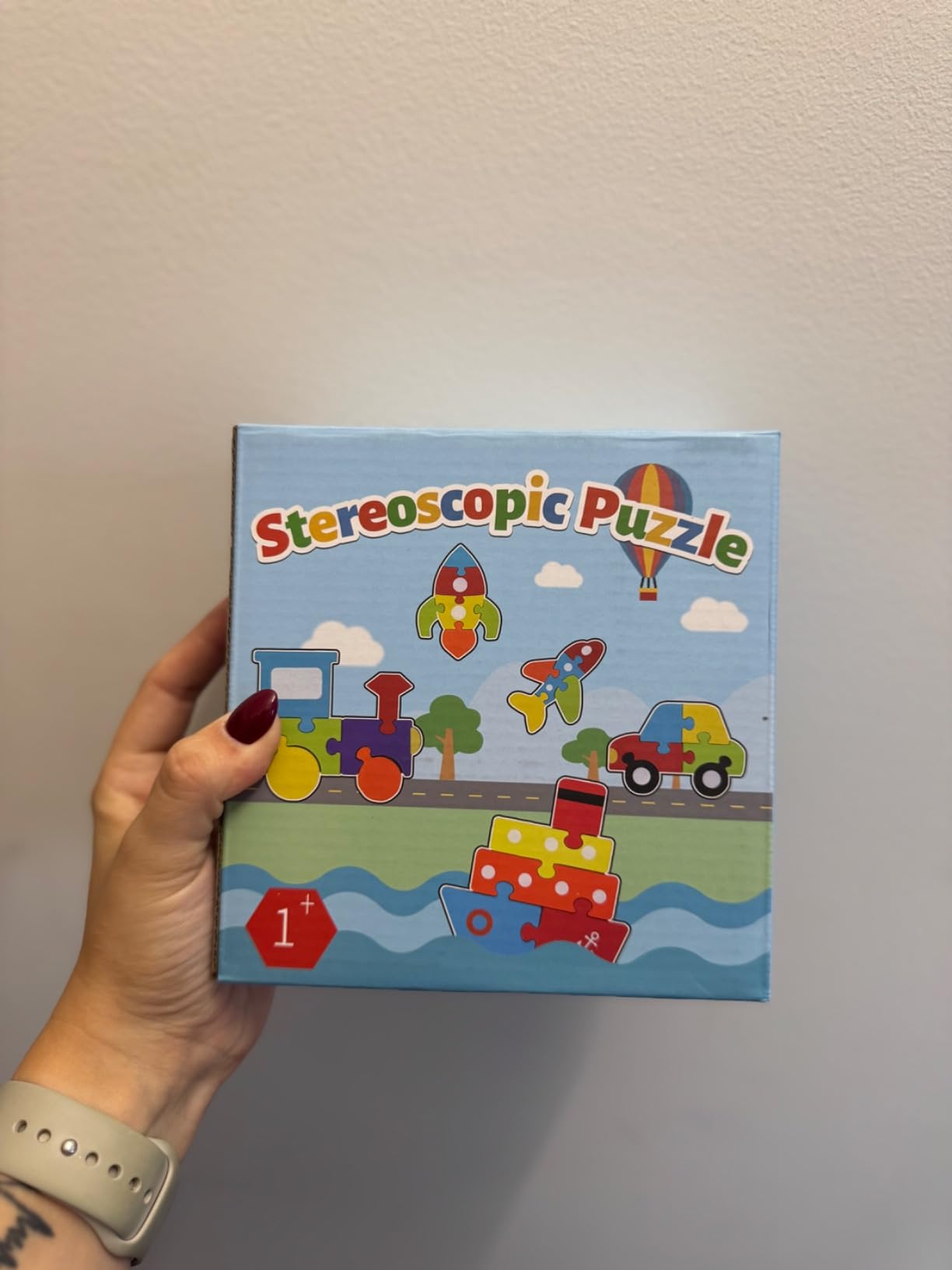 Yetonamr Wooden Toddler Puzzles Gifts Toys for 1 2 3 Years Old Boys Girls, 6 Vehicle Shape Montessori Toys Educational Blocks Stocking Stuffers Kids Gift Baby Learning Toy Age 1-3, 2-4 - Customer Photo 1