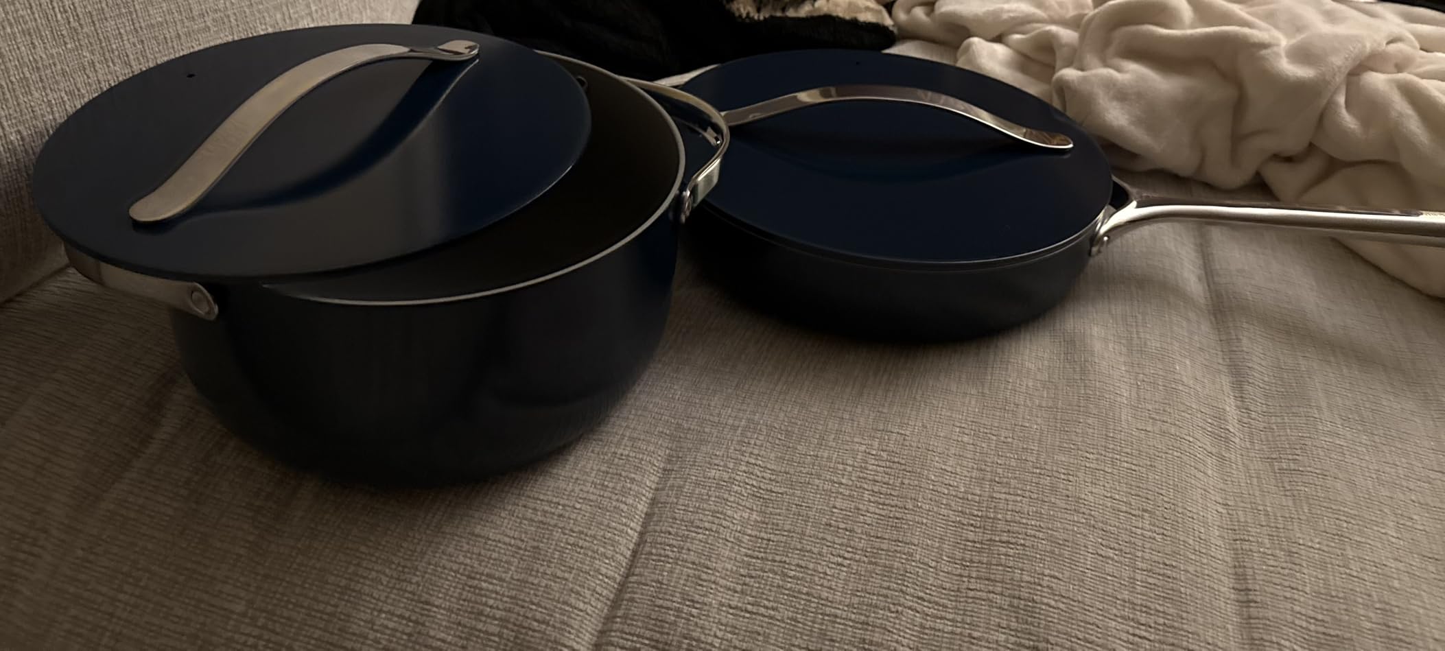 Caraway Nonstick Ceramic Sauté Pan with Lid (4.5 qt, 11.8