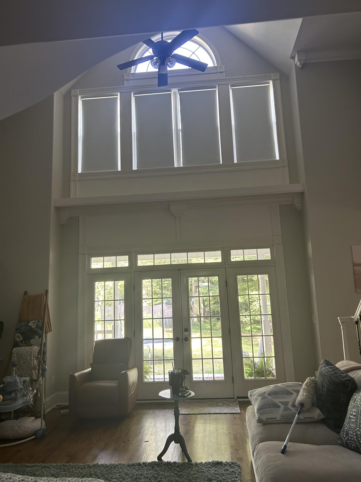 Allesin Motorized Roller Blinds with Remote Control for Windows, 100% Blackout Smart Shades with Quiet Motor, Dry Battery Powered Electric Blind (White 31