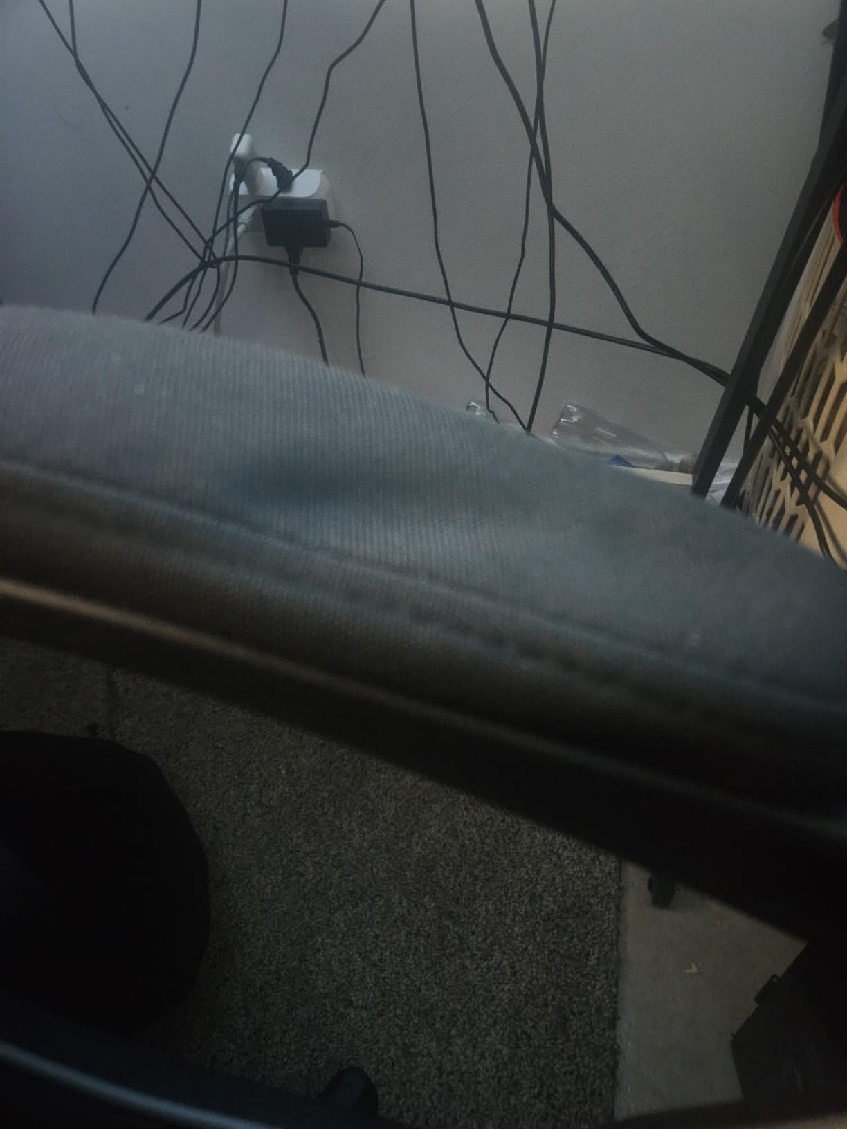 Dowinx Gaming Chair Fabric with Pocket Spring Cushion, Massage Game Chair Cloth with Headrest, Ergonomic Computer Chair with Footrest 290LBS, Black and Grey Customer Review Dowinx Gaming Chair Fabric with Pocket Spring Cushion, Massage Game Chair Cloth with Headrest, Ergonomic Computer Chair with Footrest 290LBS, Black and Grey - Customer Photo 3