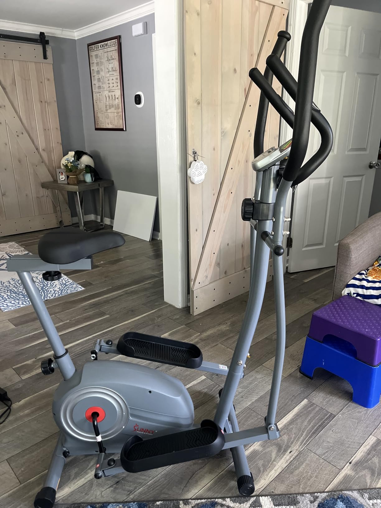 Sunny Health & Fitness Essential Smart 2-in-1 Cross Trainer Elliptical Bike, Magnetic Training Machine for Adult/Seniors Home Gym Cardio Exercises, Free SunnyFit App Bluetooth Connection - SF-E322004 - Customer Photo 1