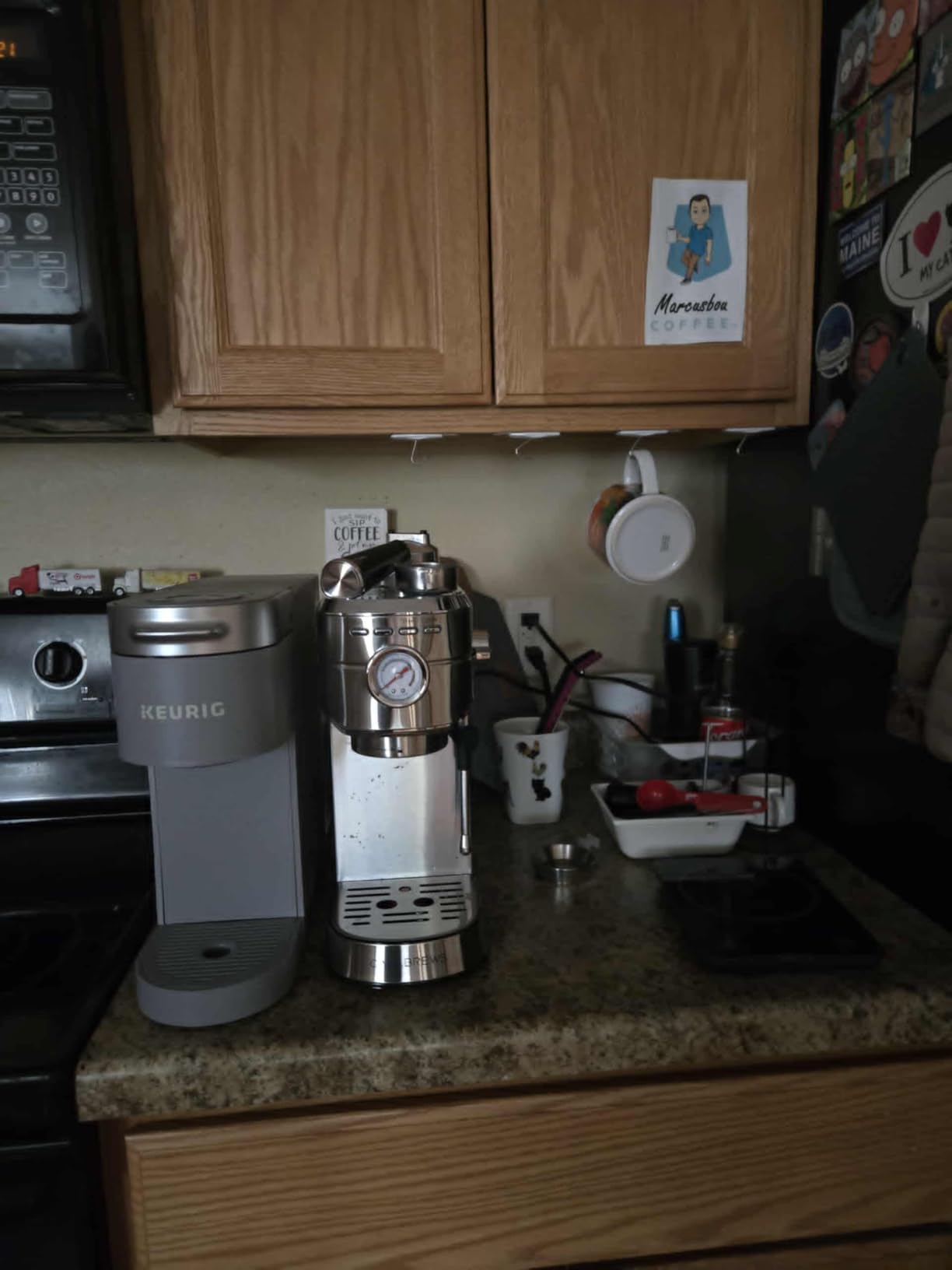 CASABREWS CM5418 Espresso Machine 20 Bar, Compact Espresso Maker with Steam Milk Frother, Stainless Steel Coffee Machine with 34oz Removable Water Tank for Cappuccino, Gift for Women or Men, Silver - Customer Photo 2