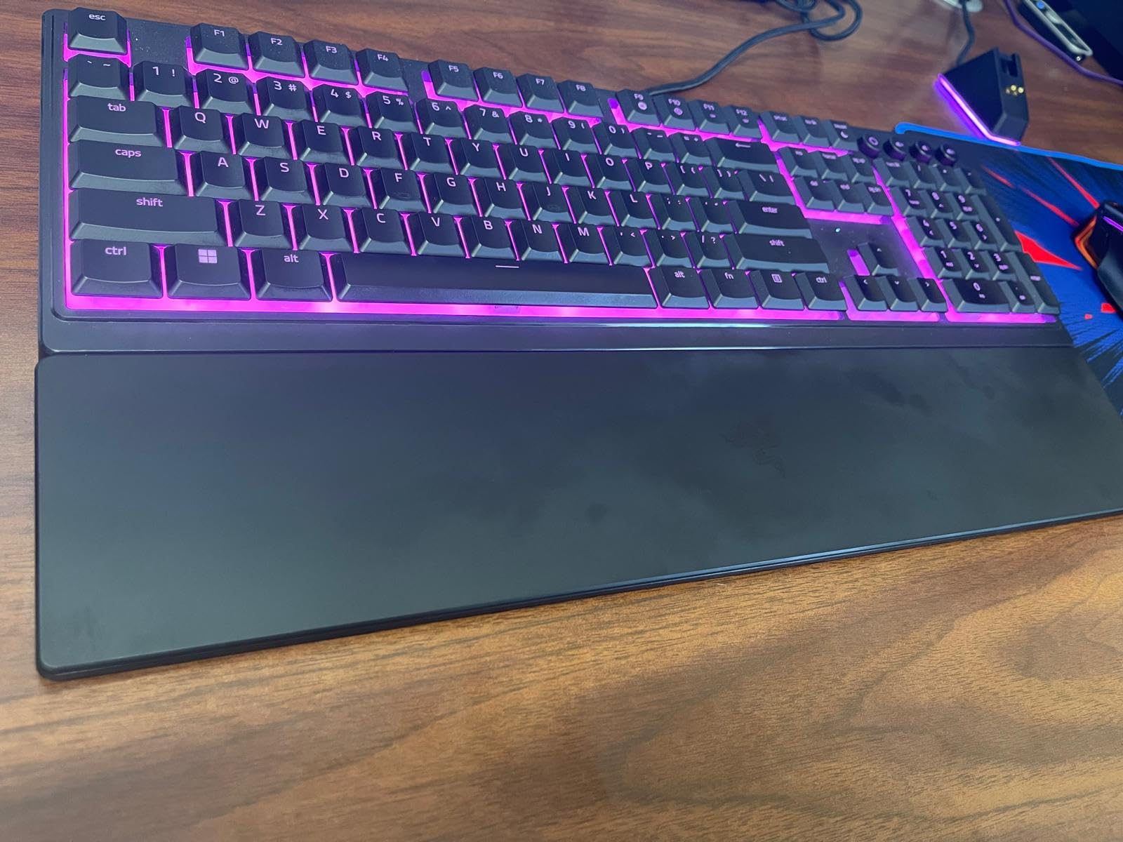 Ornata V3 Gaming Keyboard: Low Profile Keys - Mecha Membrane Switches - UV Coated Keycaps - Backlit Media Keys - 10 Zone RGB Lighting - Spill Resistant - Magnetic Wrist Wrest - Snap Tap - Customer Photo 1