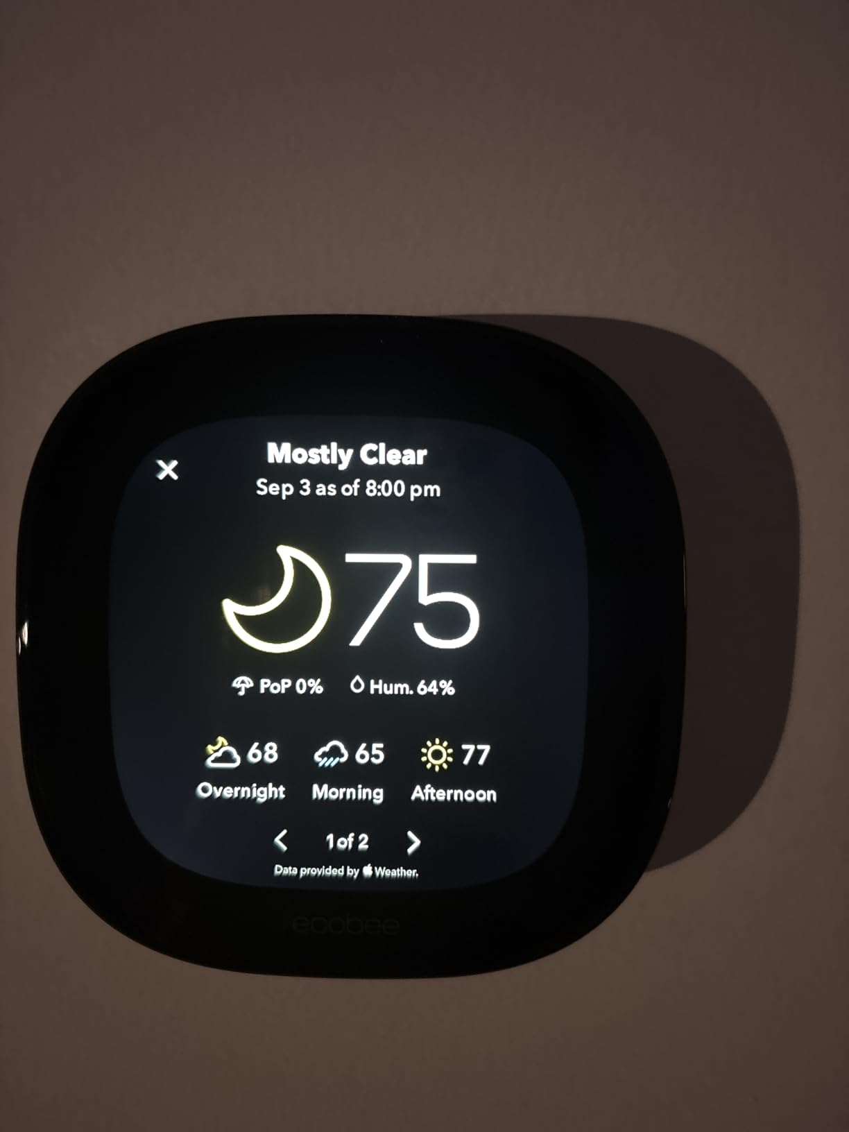 ecobee Smart Thermostat Premium with Smart Sensor and Air Quality Monitor - Programmable Wifi Thermostat - Works with Siri, Alexa, Google Assistant - Customer Photo 1