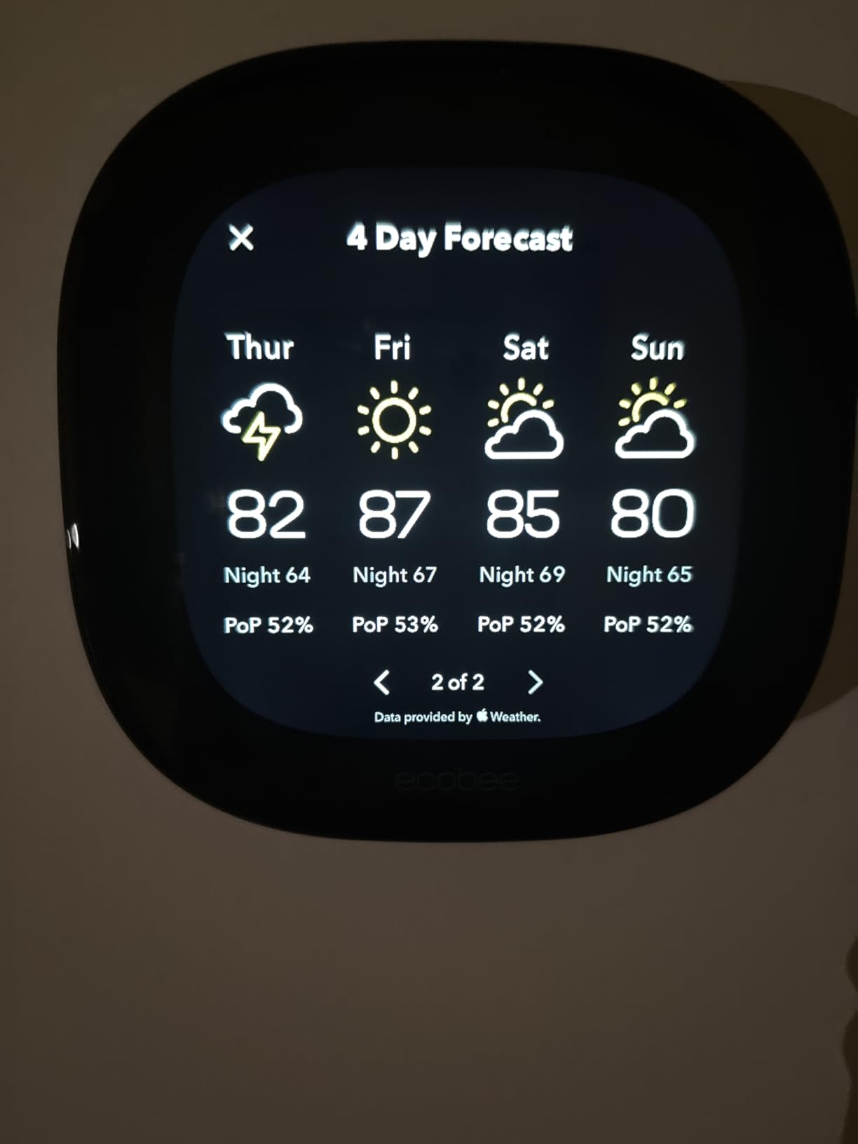 ecobee Smart Thermostat Premium with Smart Sensor and Air Quality Monitor - Programmable Wifi Thermostat - Works with Siri, Alexa, Google Assistant - Customer Photo 2