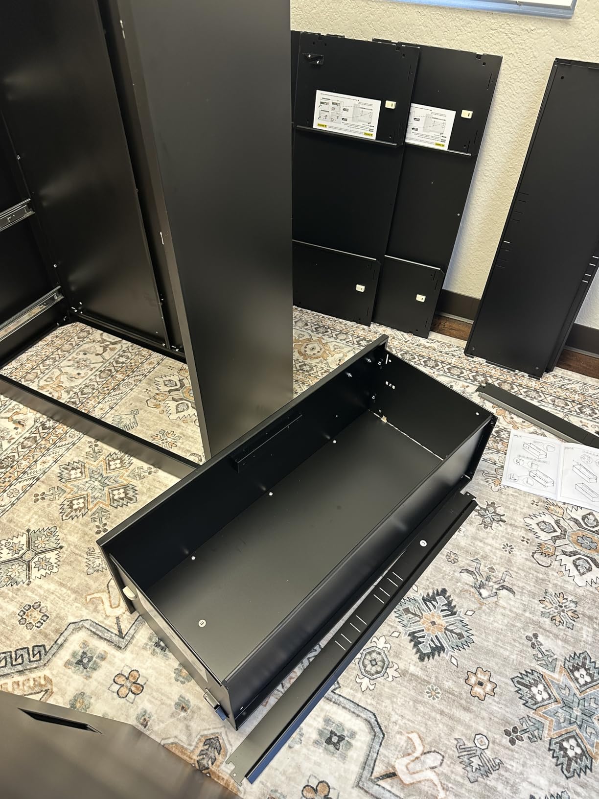 Letaya File Cabinets,4 Drawer Metal Lateral Filing Organization Storage Cabinets with Lock,Home Office for Hanging Files Letter/Legal/F4/A4 Size (Require Assembly) - Customer Photo 4