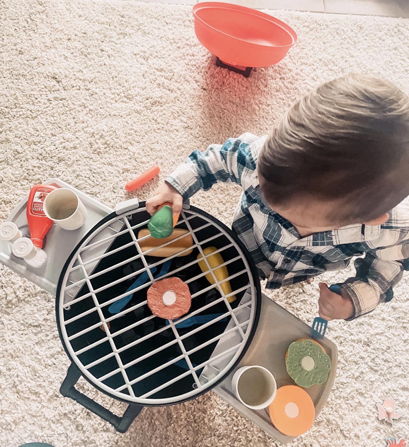 JOYIN 34 PCS Kitchen Toy Set, BBQ Play Grill, Cooking Toy Set - Customer Photo 1