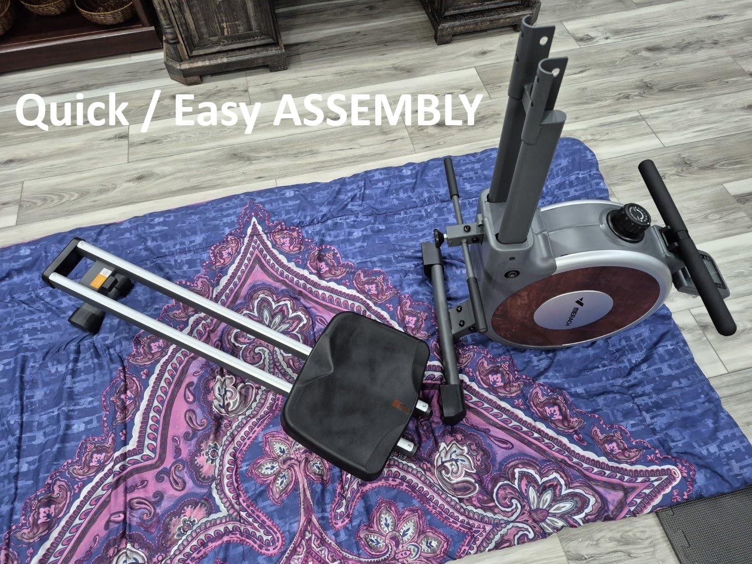 MERACH Rowing Machines for Home, Magnetic Rowing Machine with 16 Levels, Rower Machine of Quiet Resistance, Dual Slide Rail with Max 350lbs Weight Capacity, App Compatible - Customer Photo 4