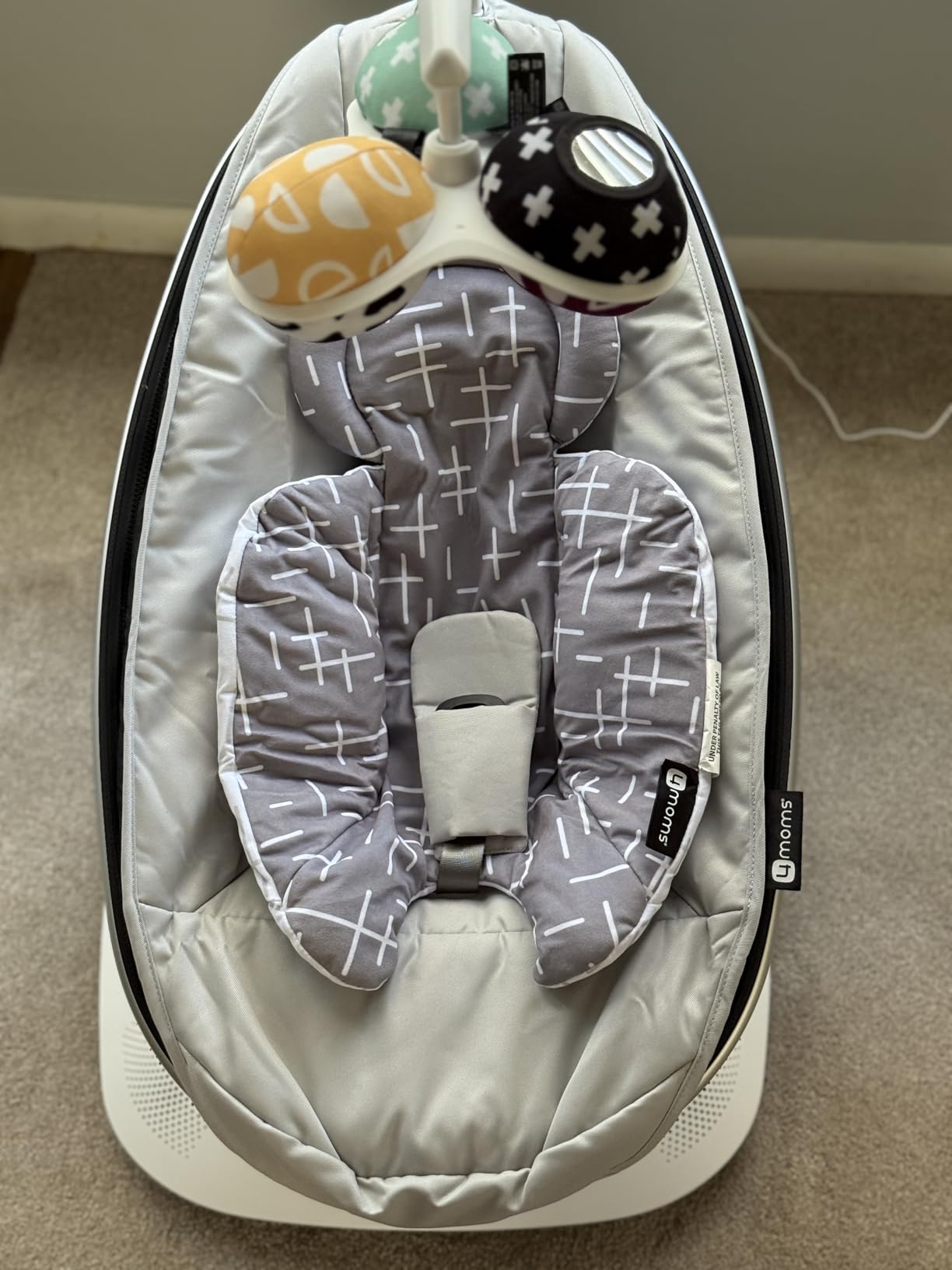 4moms MamaRoo Multi-Motion Baby Swing, Bluetooth Enabled with 5 Unique Motions, Grey customer photo 1