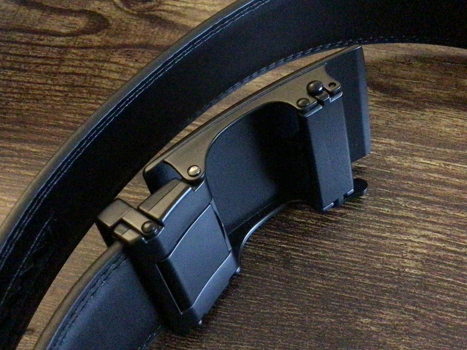 BOSTANTEN Mens Belt Leather Ratchet Belt For Men Dress and Casual with Adjustable Buckle, Trim to Fit - Customer Photo 1