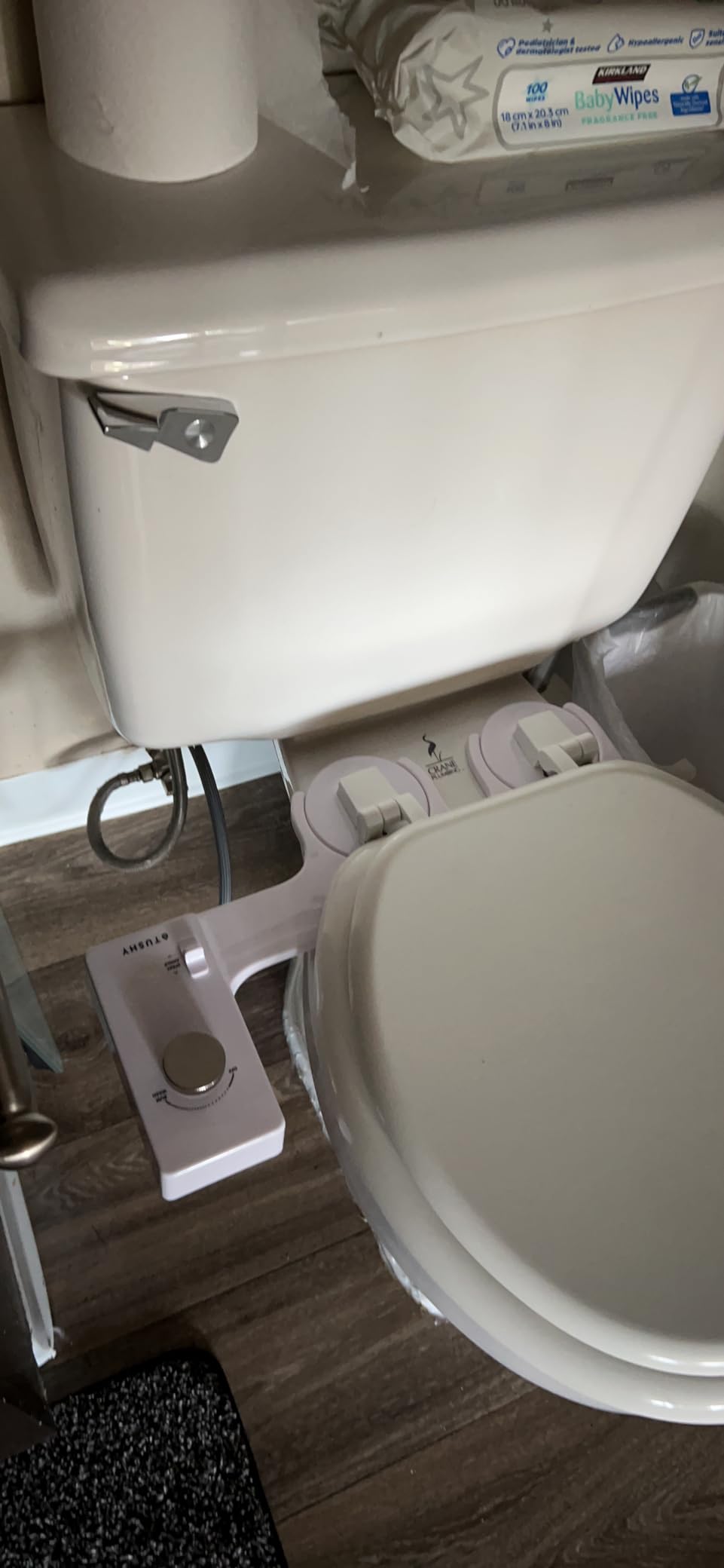 TUSHY Classic 3.0 Bidet Toilet Seat Attachment - A Non-Electric Self Cleaning Water Sprayer with Adjustable Water Pressure Nozzle, Angle Control & Easy Home Installation (Bamboo Knob) - Customer Photo 1