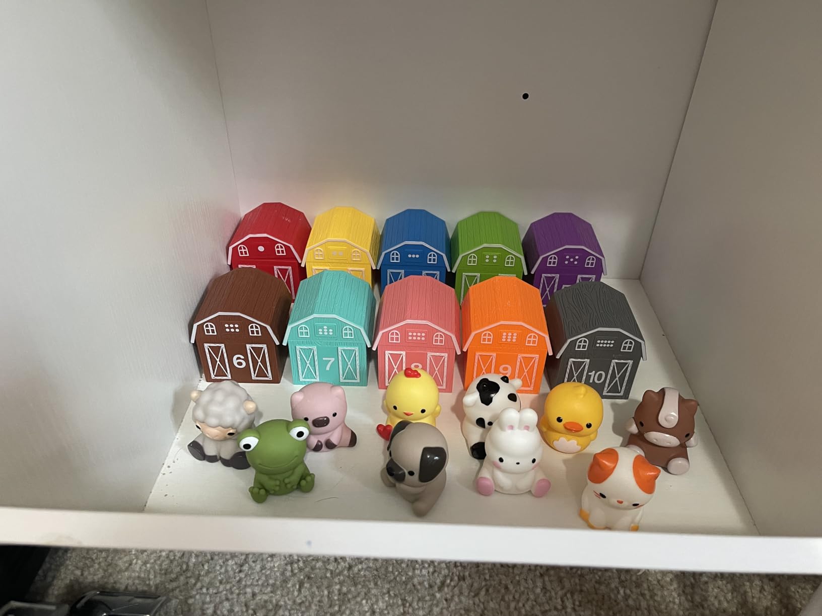 Learning Toys for 1,2,3 Year Old Toddlers, 20Pcs Farm Animals Toys Montessori Counting, Matching & Sorting Fine Motor Games, Christmas Birthday Easter Gift for Baby Boys Girls Age 12-18 Months - Customer Photo 1