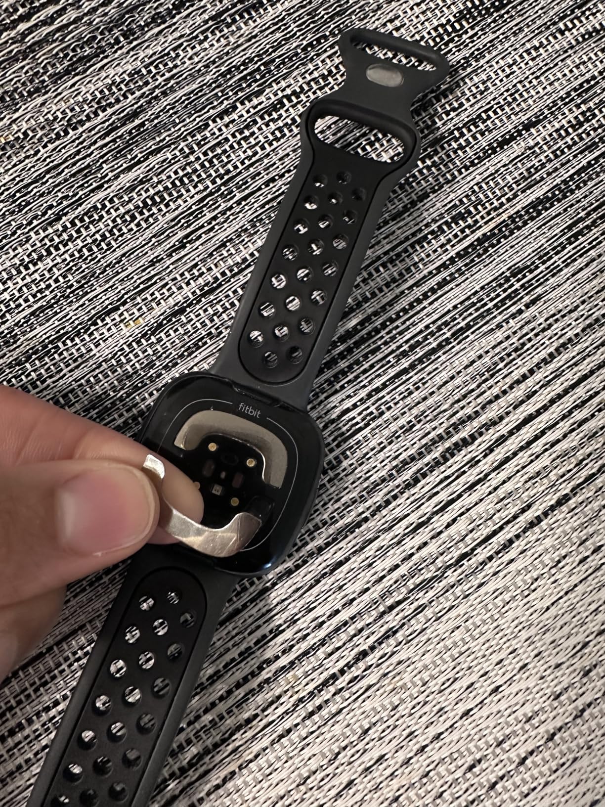 Fitbit Sense 2 Advanced Health and Fitness Smartwatch with Tools to Manage Stress and Sleep, ECG App, SpO2, 24/7 Heart Rate and GPS, Blue Mist/Pale Gold, One Size (S & L Bands Included) - Customer Photo 5