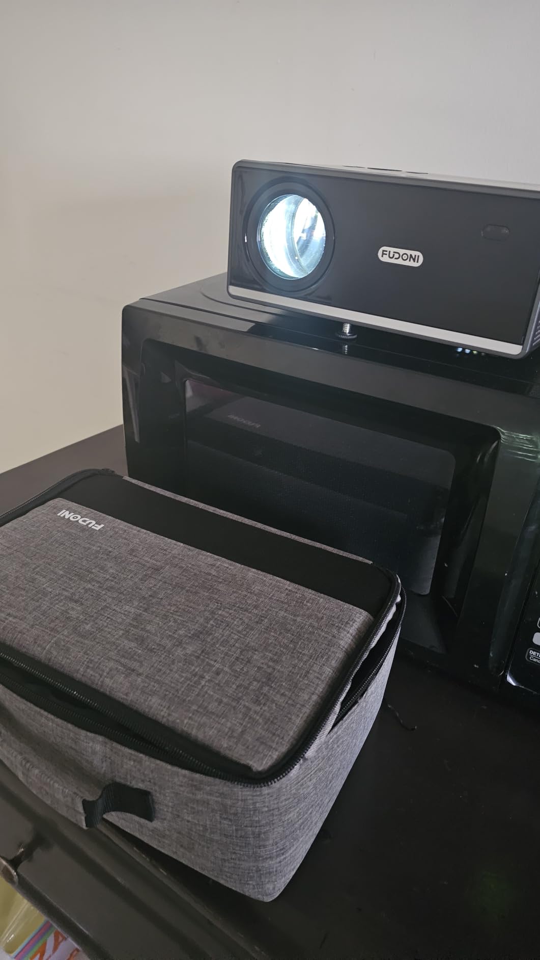 FUDONI Projector with WiFi and Bluetooth, 18000Lumens Outdoor Portable 4K Support Projector HD 1080P Max 300 FUDONI Projector with WiFi and Bluetooth, 18000Lumens Outdoor Portable 4K Support Projector HD 1080P Max 300