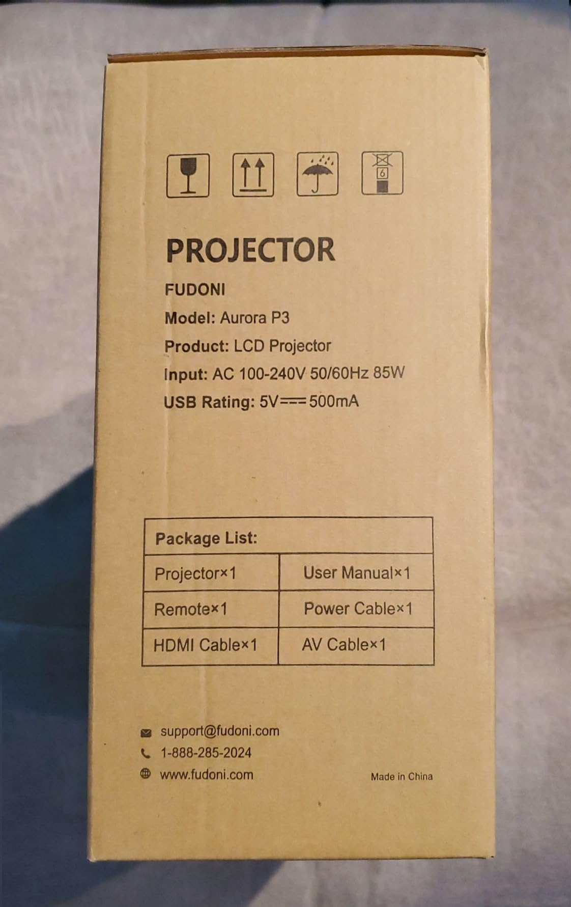 FUDONI Projector with WiFi and Bluetooth, 18000Lumens Outdoor Portable 4K Support Projector HD 1080P Max 300 FUDONI Projector with WiFi and Bluetooth, 18000Lumens Outdoor Portable 4K Support Projector HD 1080P Max 300