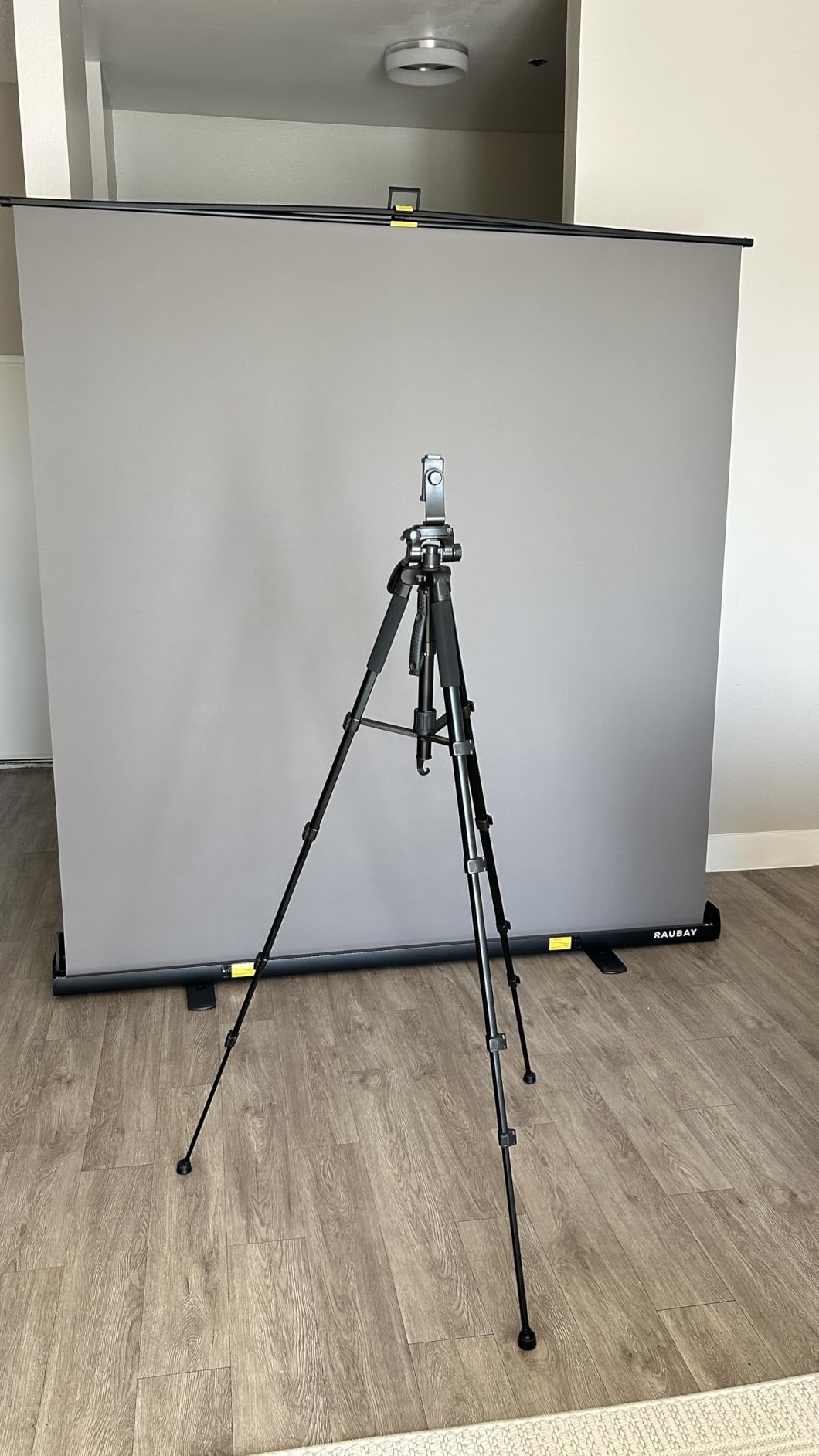 【Wider Style】 RAUBAY 78.7 x 82.7in Large Collapsible Black Backdrop Screen Portable Retractable Panel Photo Background with Stand for Video Conference, Photographic Studio, Streaming Customer Review 【Wider Style】 RAUBAY 78.7 x 82.7in Large Collapsible Black Backdrop Screen Portable Retractable Panel Photo Background with Stand for Video Conference, Photographic Studio, Streaming - Customer Photo 2