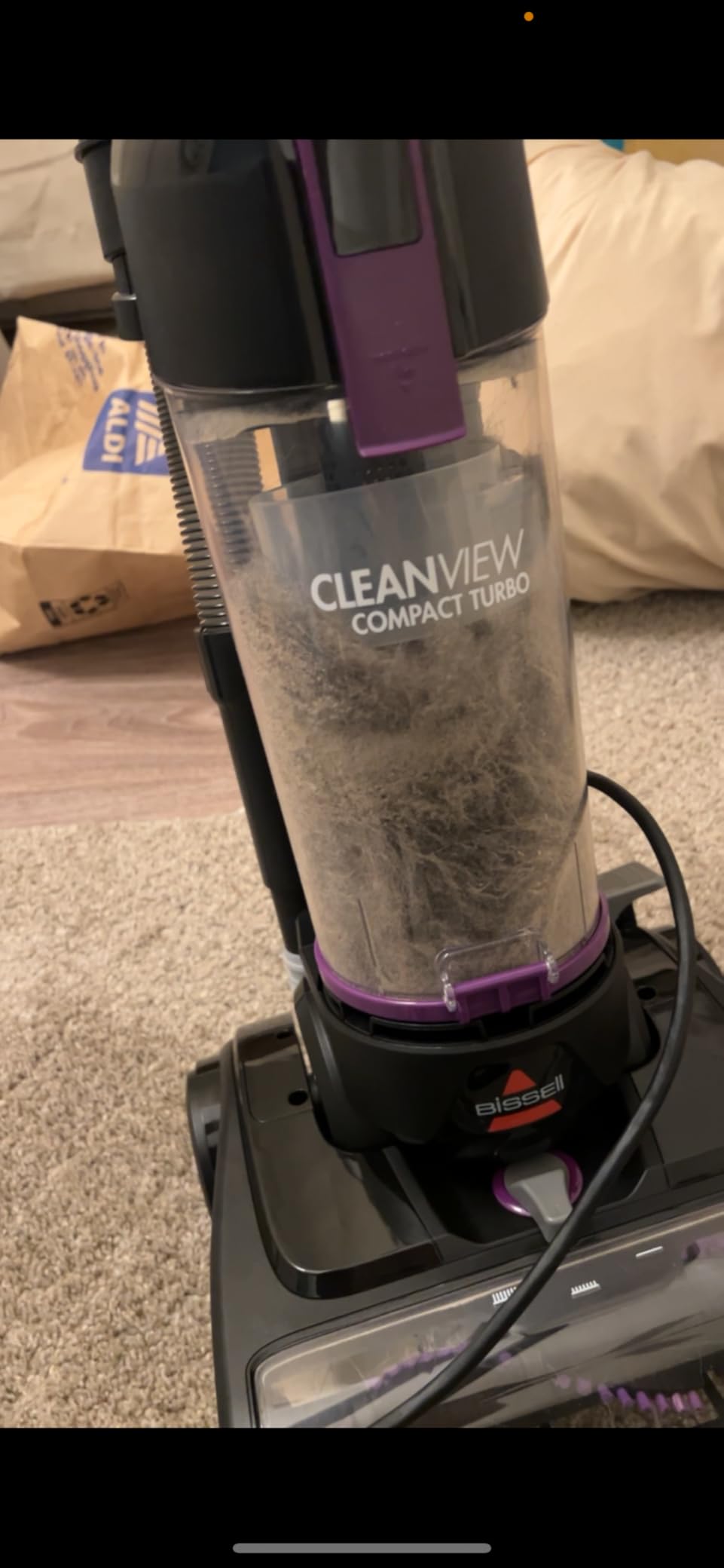 Bissell CleanView Compact Turbo Upright Vacuum with Quick Release Wand, Full Size Power, Compact Size for Apartments & Dorms, 3437F - Customer Photo 1