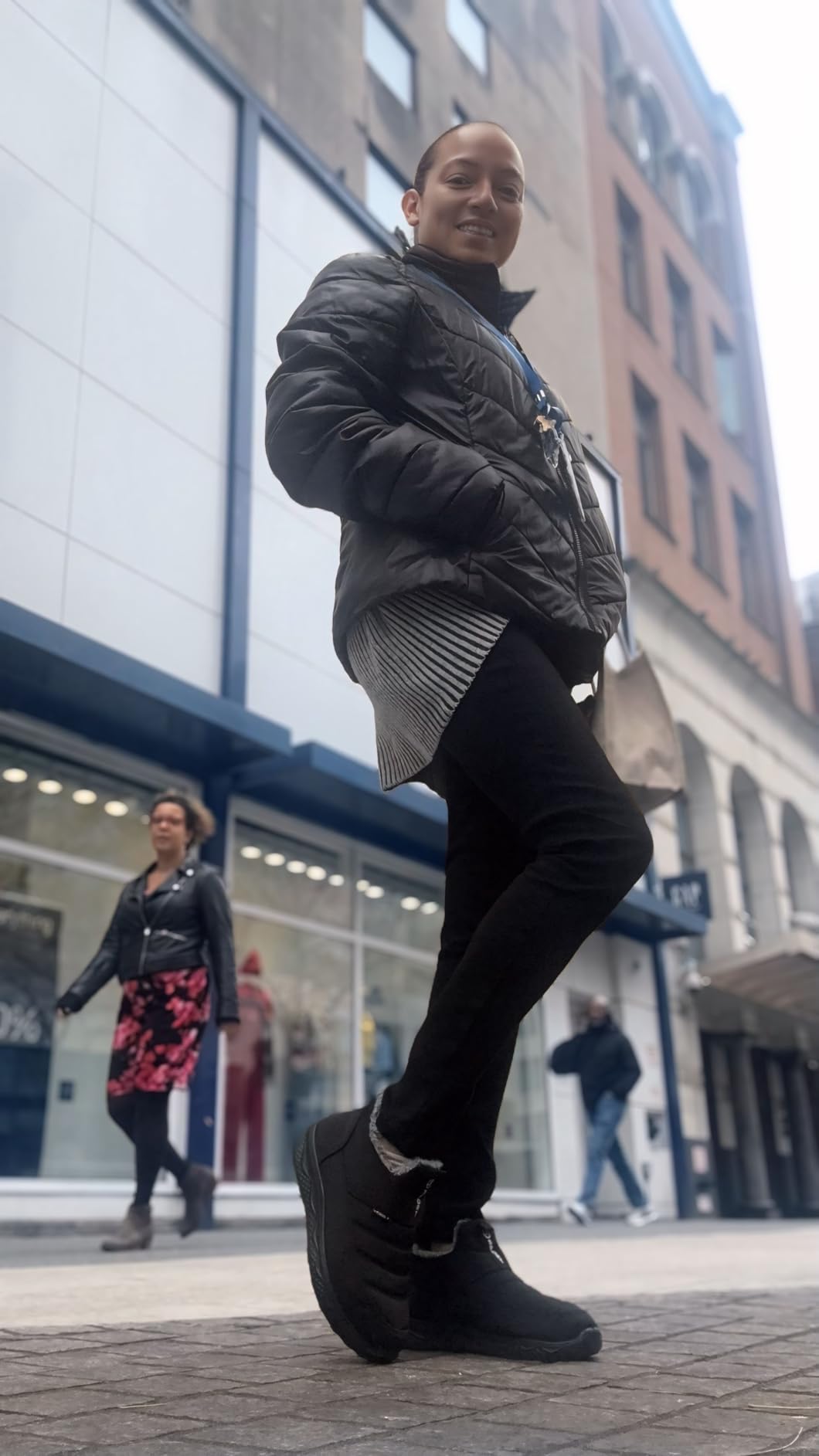 SHIBEVER Womens Winter Snow Boots: Women Ankle Booties Warm Fur Lined Waterproof Insulated Slip On Outdoor Shoes Customer Review SHIBEVER Womens Winter Snow Boots: Women Ankle Booties Warm Fur Lined Waterproof Insulated Slip On Outdoor Shoes - Customer Photo 1