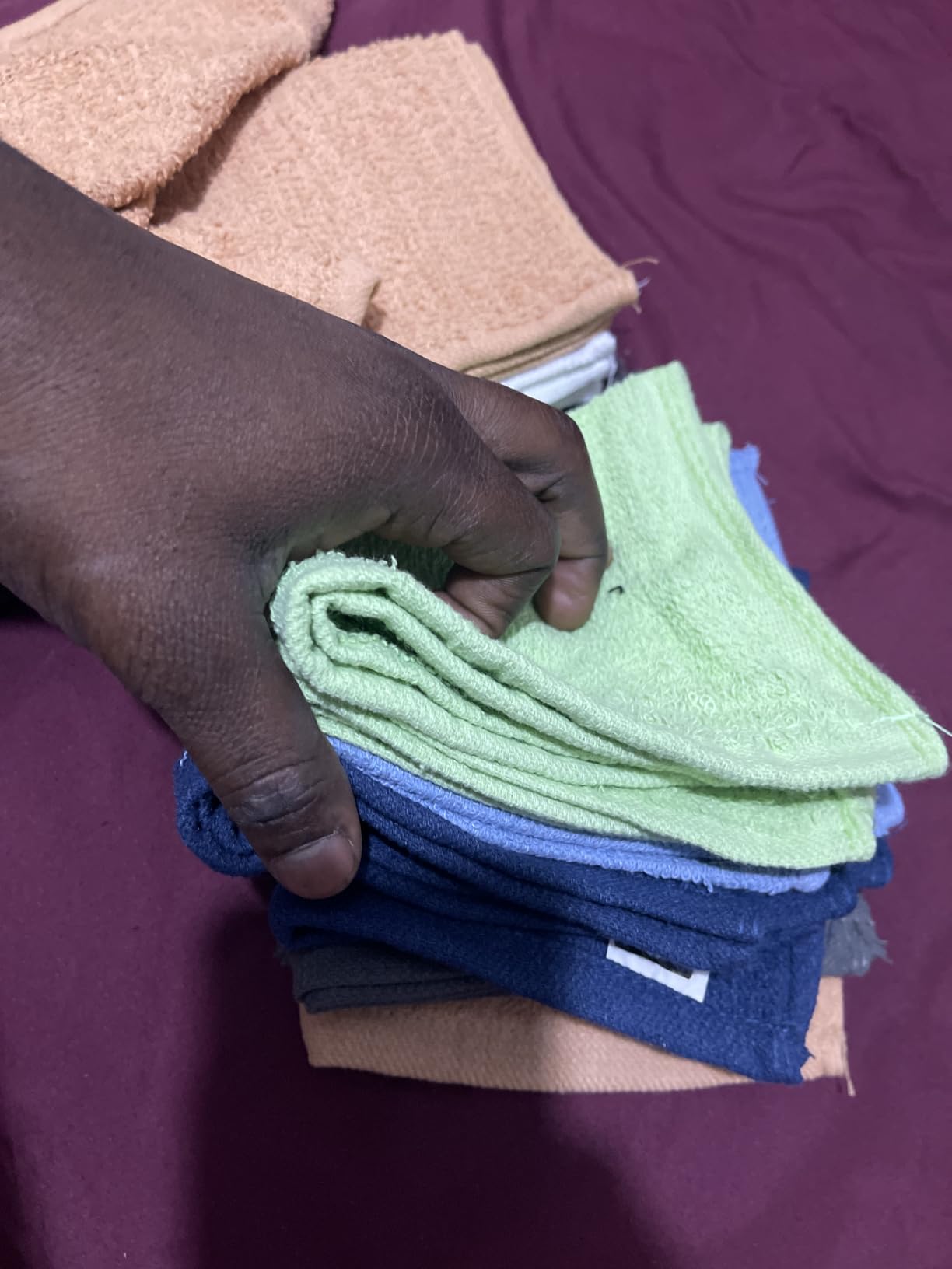 Towel and Linen Mart 100% Cotton 6 Pack Bath Towel Set, Quick Dry, Super Absorbent, Light Weight, Soft, (27 x 54 Pack of 6) Beige, White, Grey, Sky Blue, SAGE Green, Navy - Customer Photo 2