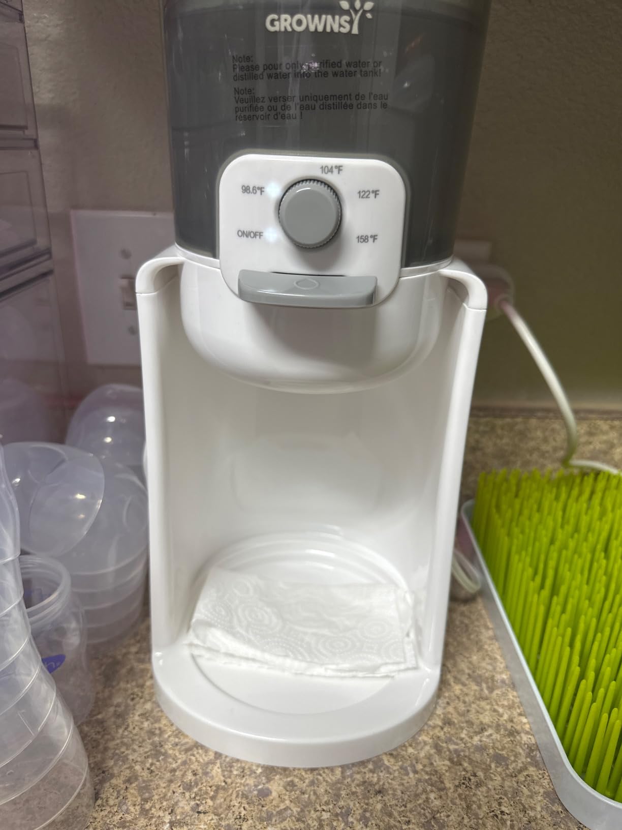 GROWNSY Instant Baby Bottle Warmer, Precise 4 Temperatures Control | Night Light, Midnight Feeding | Warm Water Dispenser for Formula in Seconds | 72H Smart Thermostat, Easy Keep Warm - Customer Photo 1