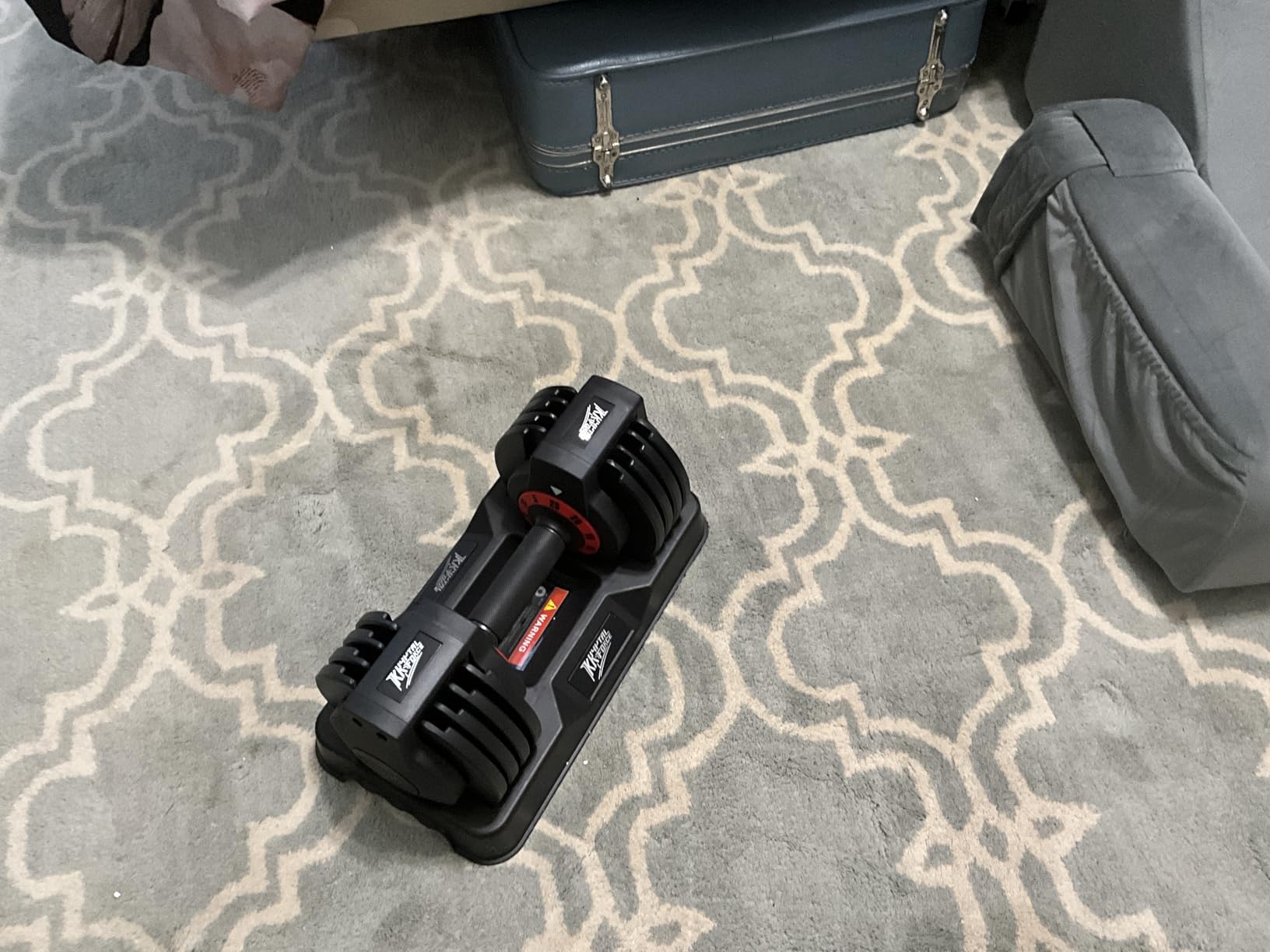 25/55 lbs Pair Adjustable Dumbbells Set, Adjustable Weights Dumbbells Set for Men and Women with Anti-Slip Fast Adjust Weight by Turning Handle,Black Dumbbell with Tray Customer Review 25/55 lbs Pair Adjustable Dumbbells Set, Adjustable Weights Dumbbells Set for Men and Women with Anti-Slip Fast Adjust Weight by Turning Handle,Black Dumbbell with Tray - Customer Photo 1