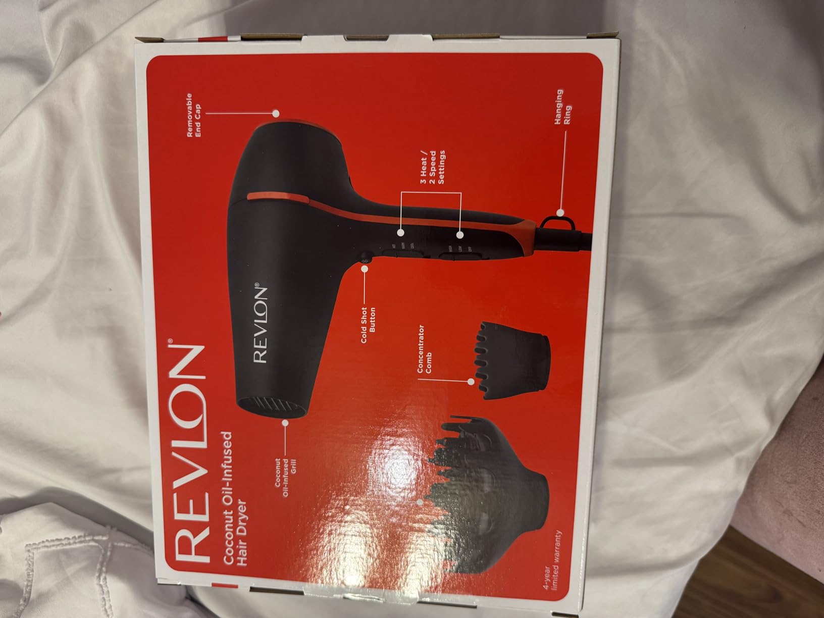 REVLON SmoothStay Coconut Oil Infused Hair Dryer with Diffuser & Concentrator - Ionic Ceramic Blow Dryer for Frizz Control, Shine, Smoothness & Volume, 1875W Lightweight Salon-Quality - Customer Photo 1