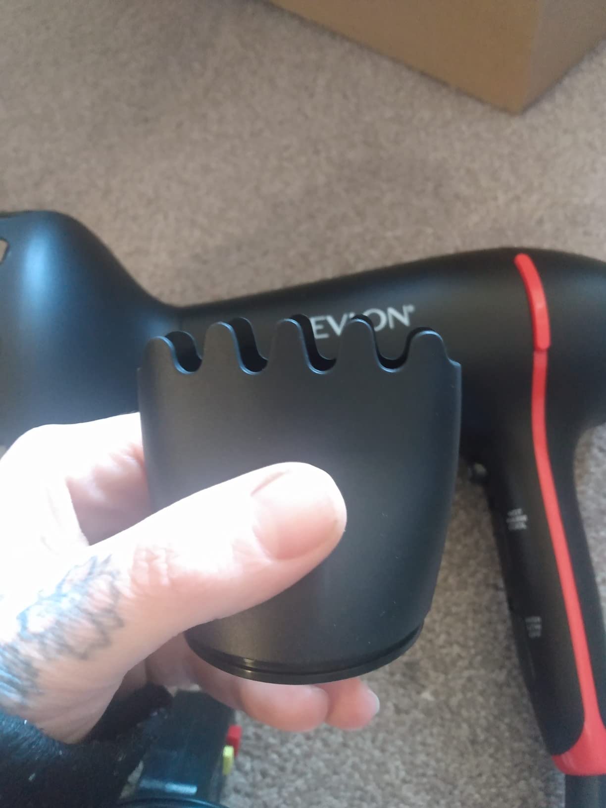 REVLON SmoothStay Coconut Oil Infused Hair Dryer with Diffuser & Concentrator - Ionic Ceramic Blow Dryer for Frizz Control, Shine, Smoothness & Volume, 1875W Lightweight Salon-Quality - Customer Photo 2