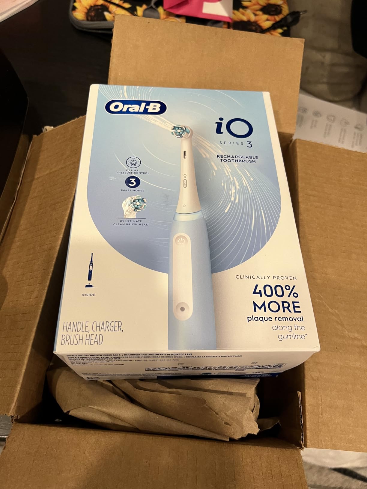 Oral-B iO3 Electric Toothbrush (1) with (1) Ultimate Clean Brush Head and (1) Charger, Black Customer Review Oral-B iO3 Electric Toothbrush (1) with (1) Ultimate Clean Brush Head and (1) Charger, Black - Customer Photo 1