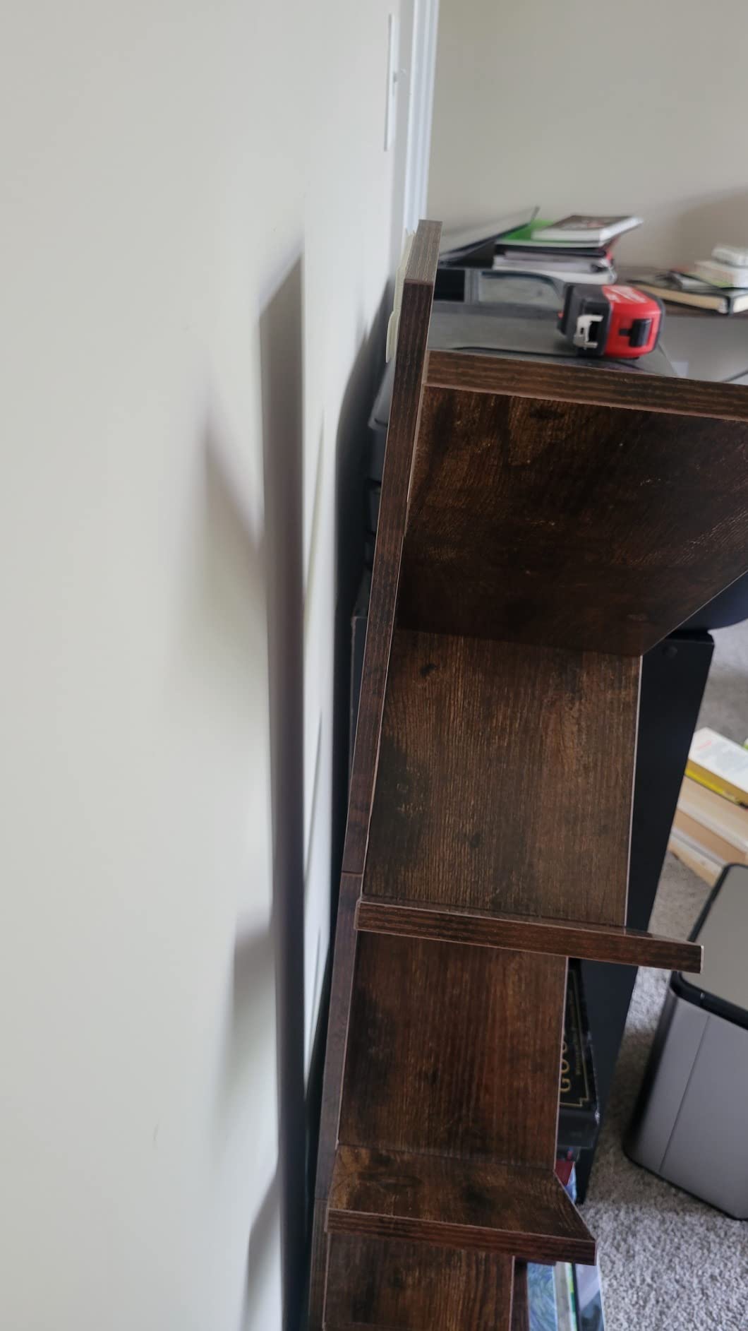 Yoobure Tree Bookshelf - 6 Shelf Retro Floor Standing Bookcase, Tall Wood Book Storage Rack for CDs/Movies/Books, Utility Book Organizer Shelves for Bedroom, Living Room, Home Office, Rustic Brown Customer Review Yoobure Tree Bookshelf - 6 Shelf Retro Floor Standing Bookcase, Tall Wood Book Storage Rack for CDs/Movies/Books, Utility Book Organizer Shelves for Bedroom, Living Room, Home Office, Rustic Brown - Customer Photo 1