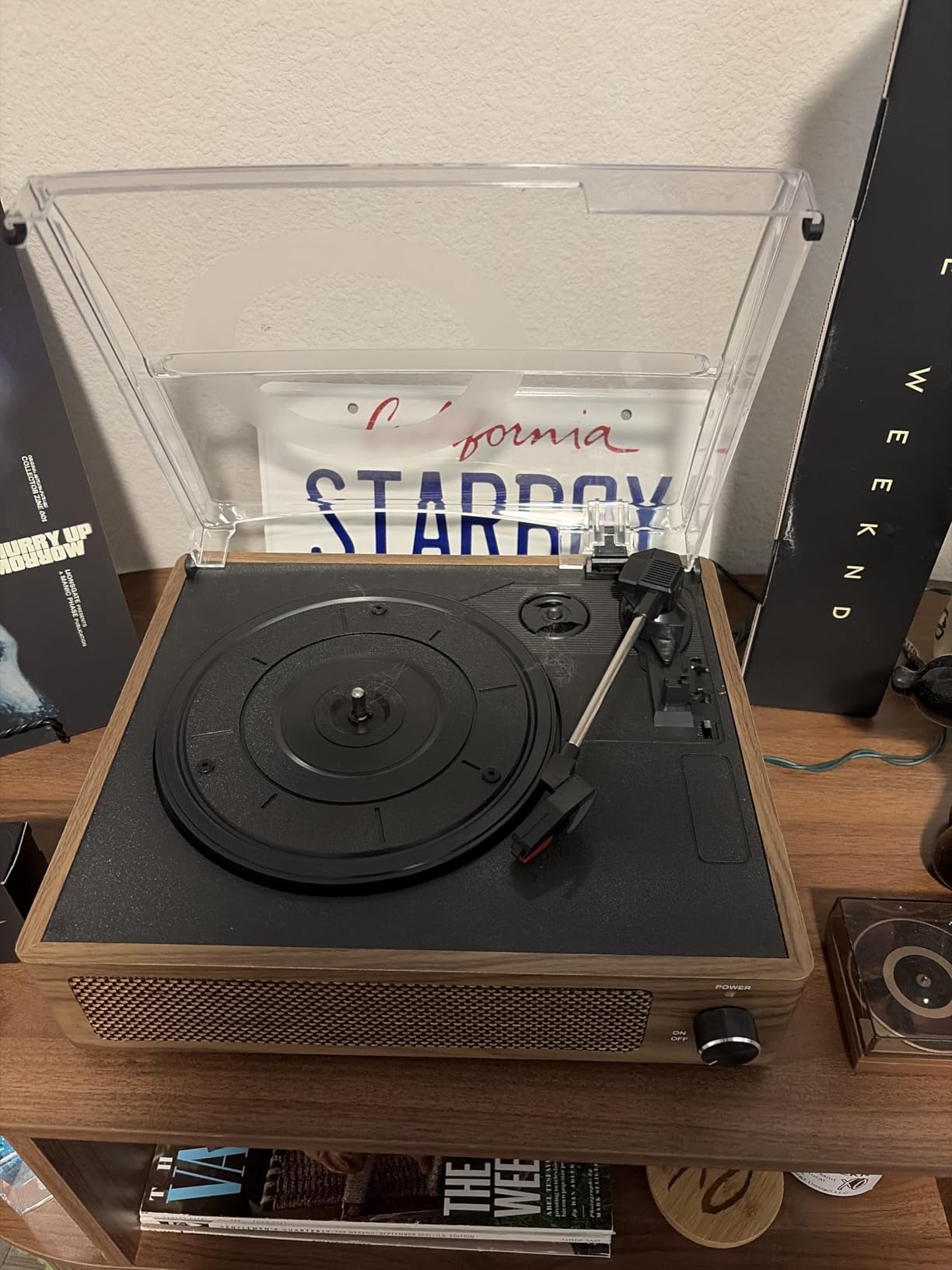 Vinyl Record Player with Speakers Vintage Turntable for Vinyls Records Belt-Driven Turn Table Support 3-Speed, Wireless Playback, Headphone, AUX-in, RCA Line LP Phonograph for Sound Enjoyment Black - Customer Photo 1