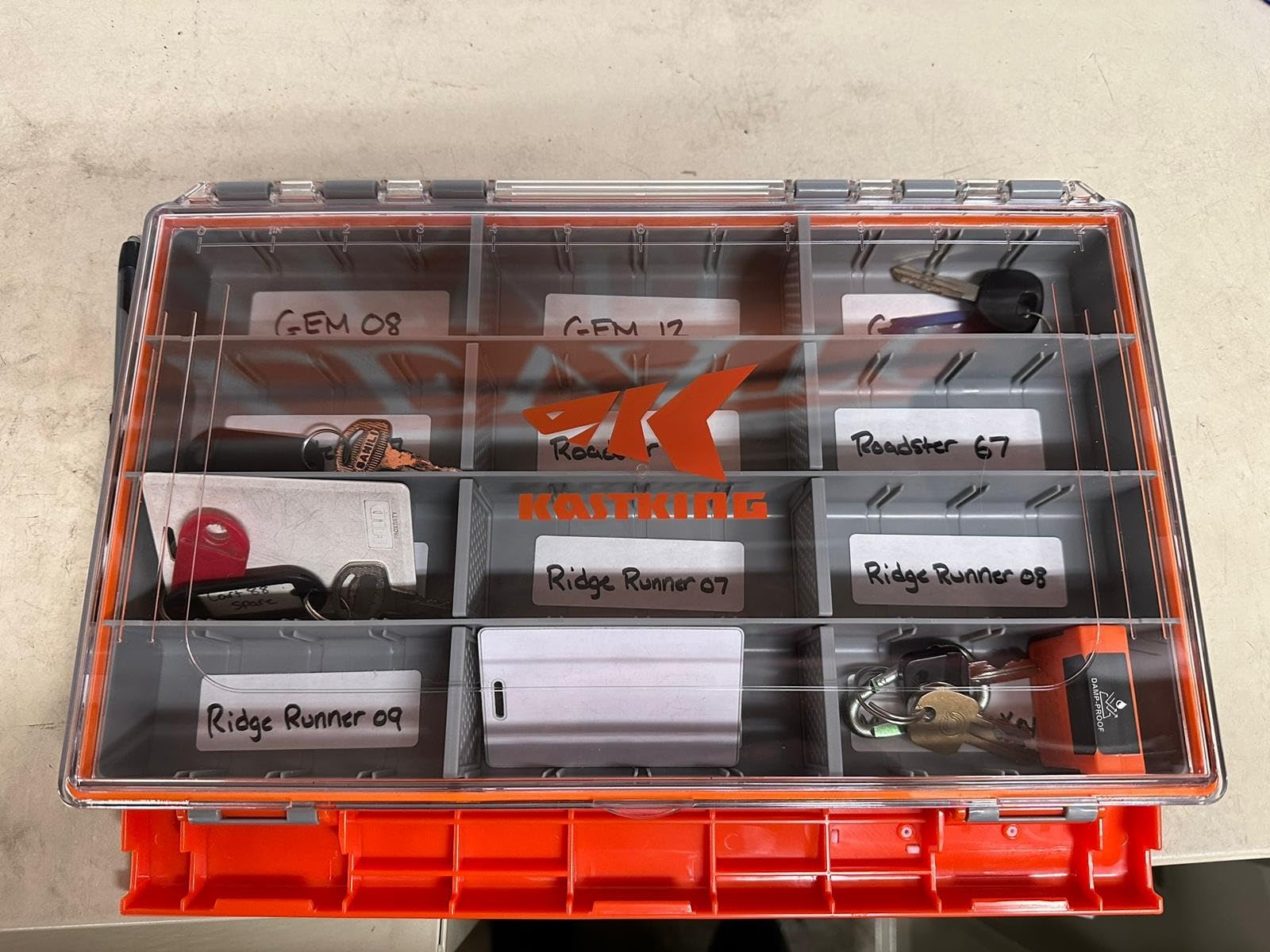 KastKing HyperSeal Waterproof Fishing Tackle Box, Waterproof 3600 and 3700 Tackle Trays, Organizer with Removable Dividers, Lure Box and Terminal Tackle Storage - Customer Photo 1