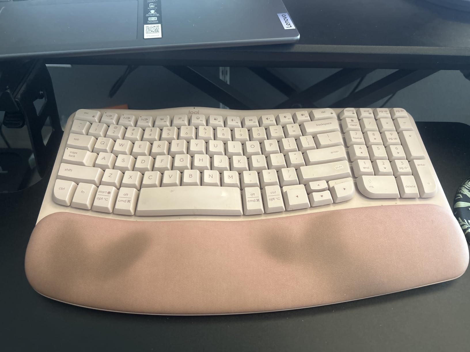 Logitech Wave Keys Wireless Ergonomic Keyboard with Cushioned Palm Rest, Comfortable Natural Typing, Easy-Switch, Bluetooth, Logi Bolt Receiver, for Multi-OS, Windows/Mac - Graphite - Customer Photo 4