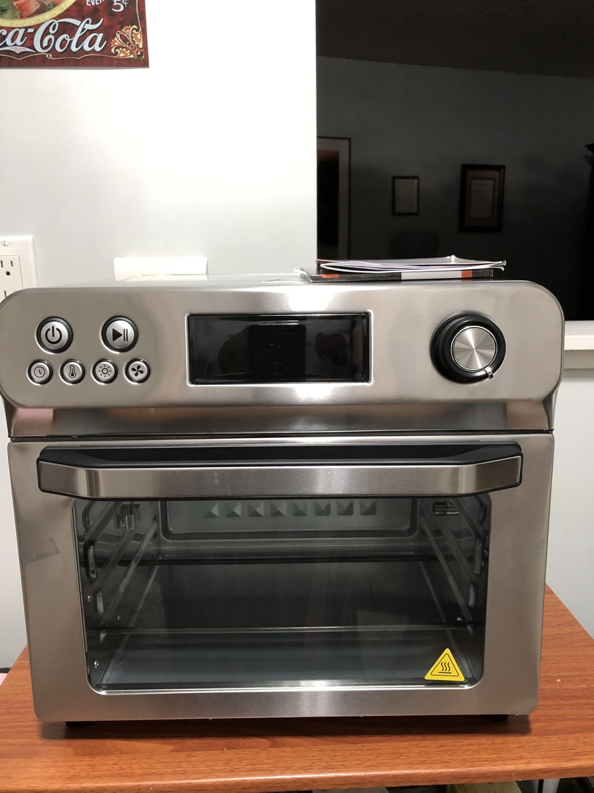 HYSapientia Air Fryer Toaster Oven Combo, 26Quart 10-in-1 Extra Large Countertop Convection Oven with LED Display Knob Control, 1800W Stainless Steel, Less Oil, Faster Cooking,7 Accessories+Recipe - Customer Photo 2